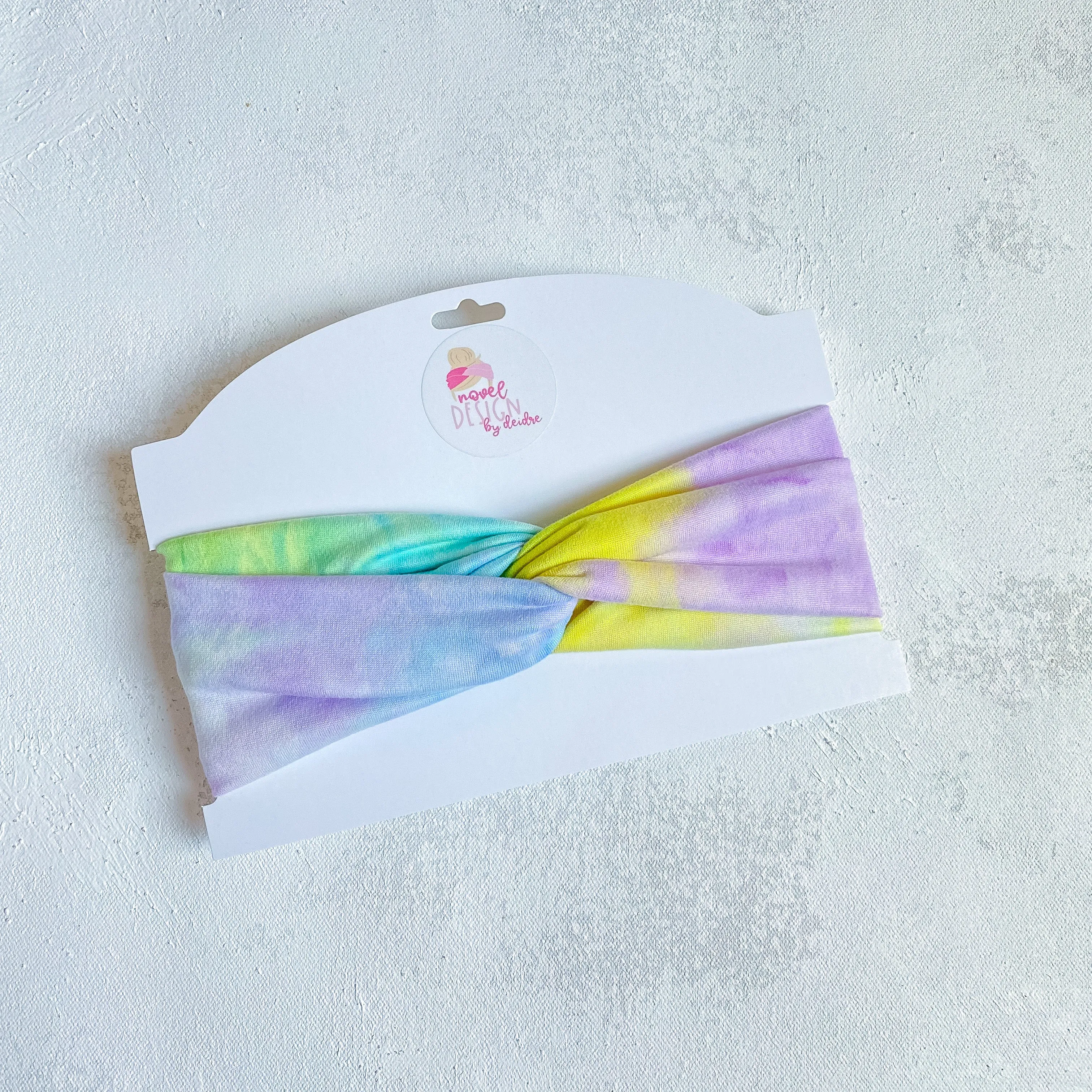 Spring Pastel Tie Dye Twist Turban Headband
