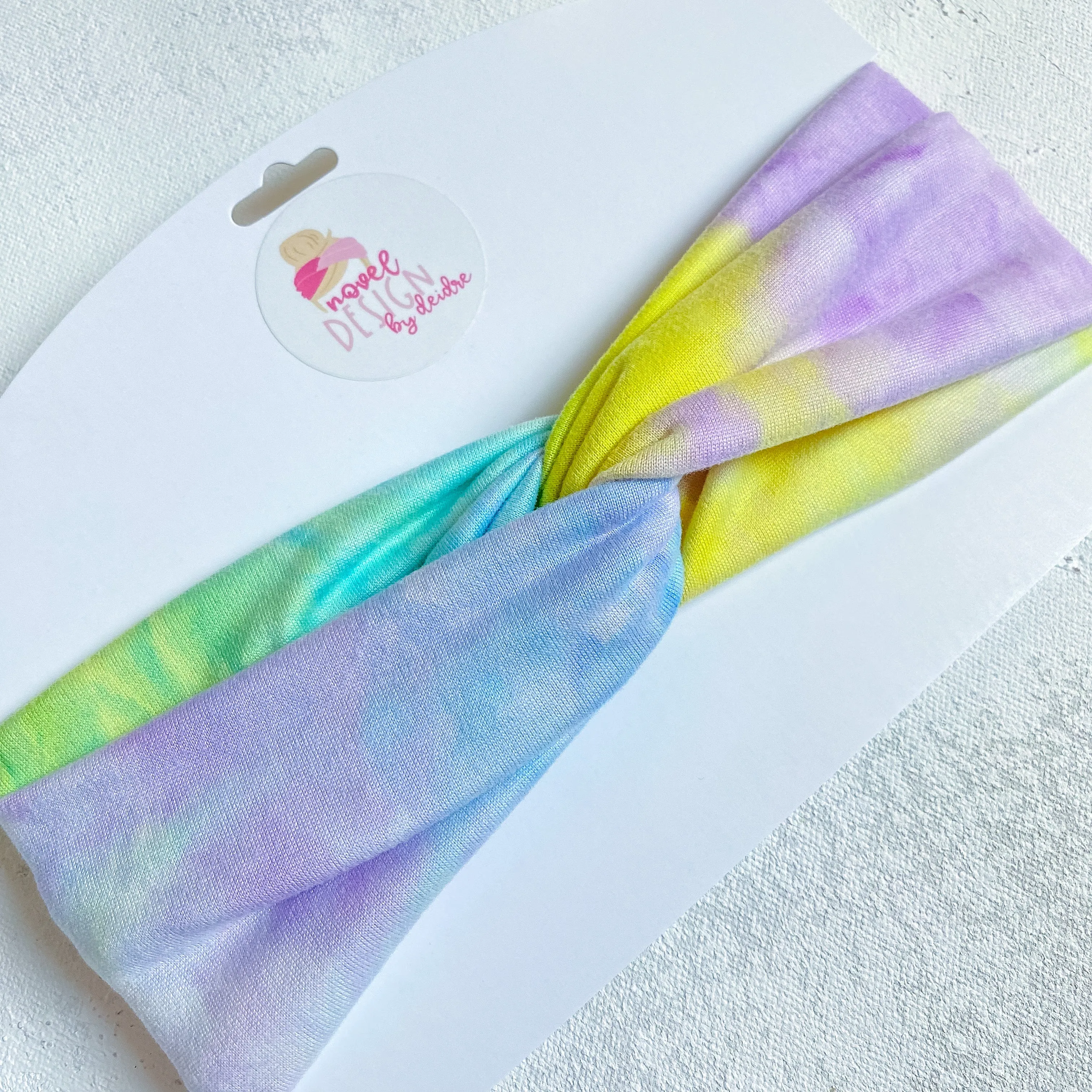 Spring Pastel Tie Dye Twist Turban Headband