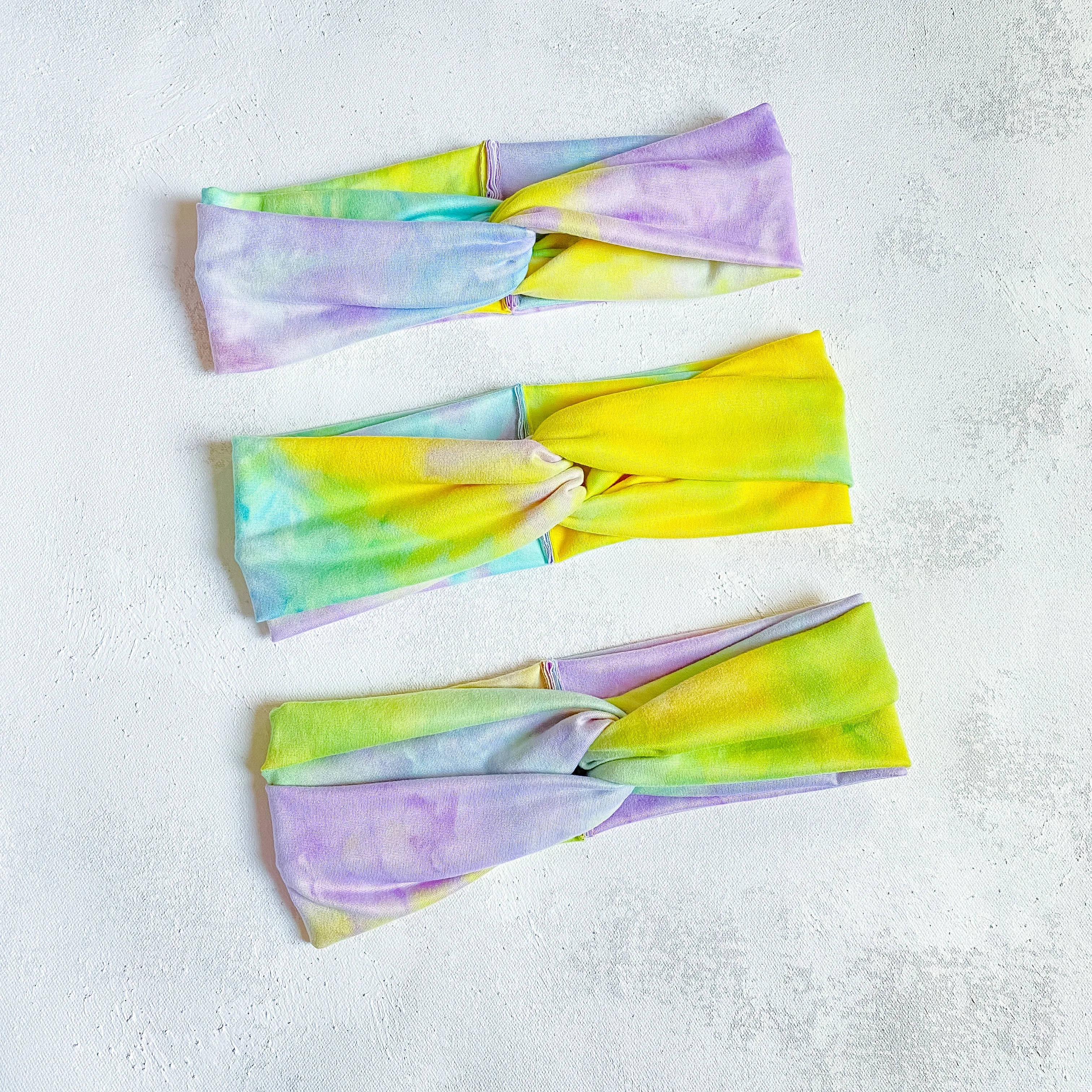 Spring Pastel Tie Dye Twist Turban Headband