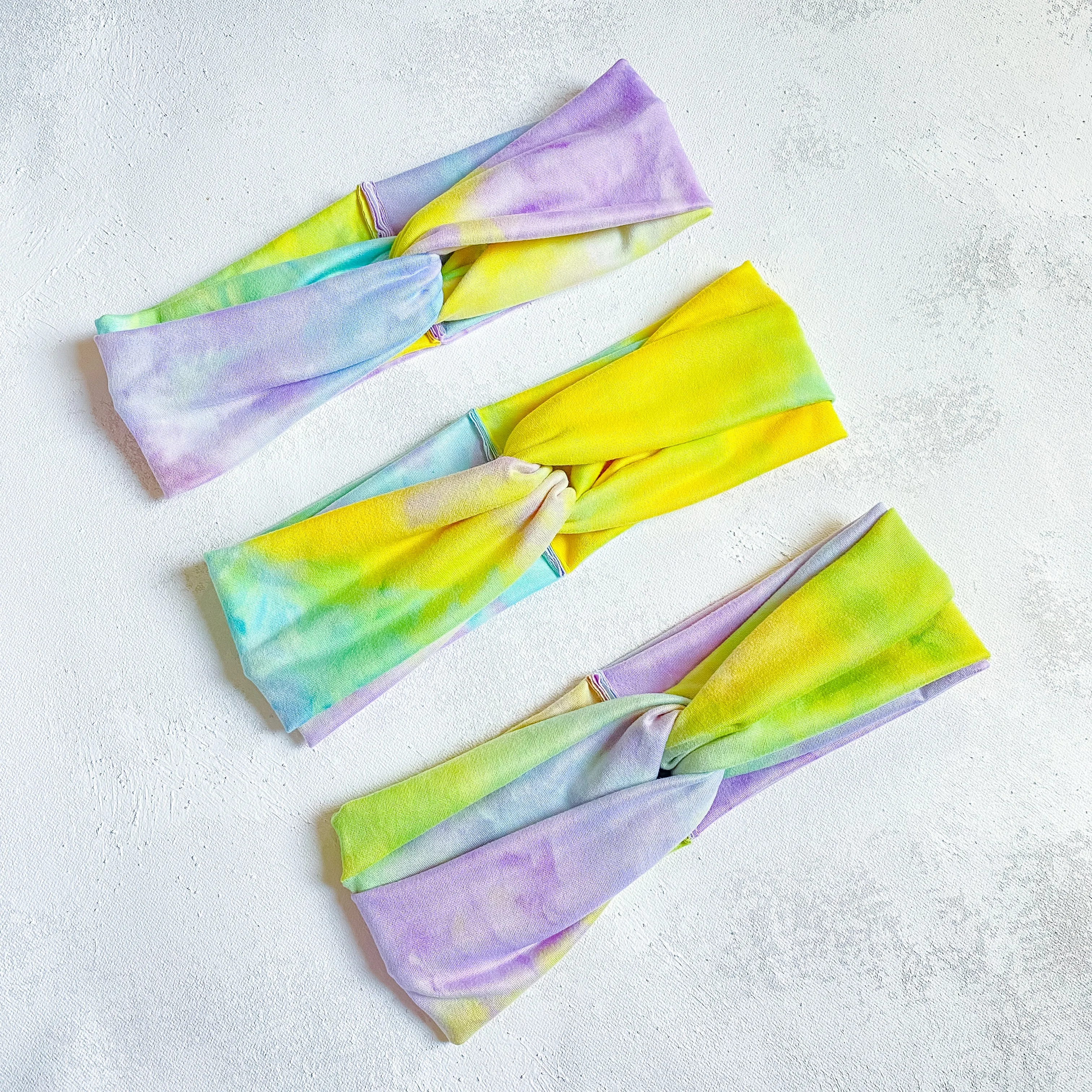 Spring Pastel Tie Dye Twist Turban Headband