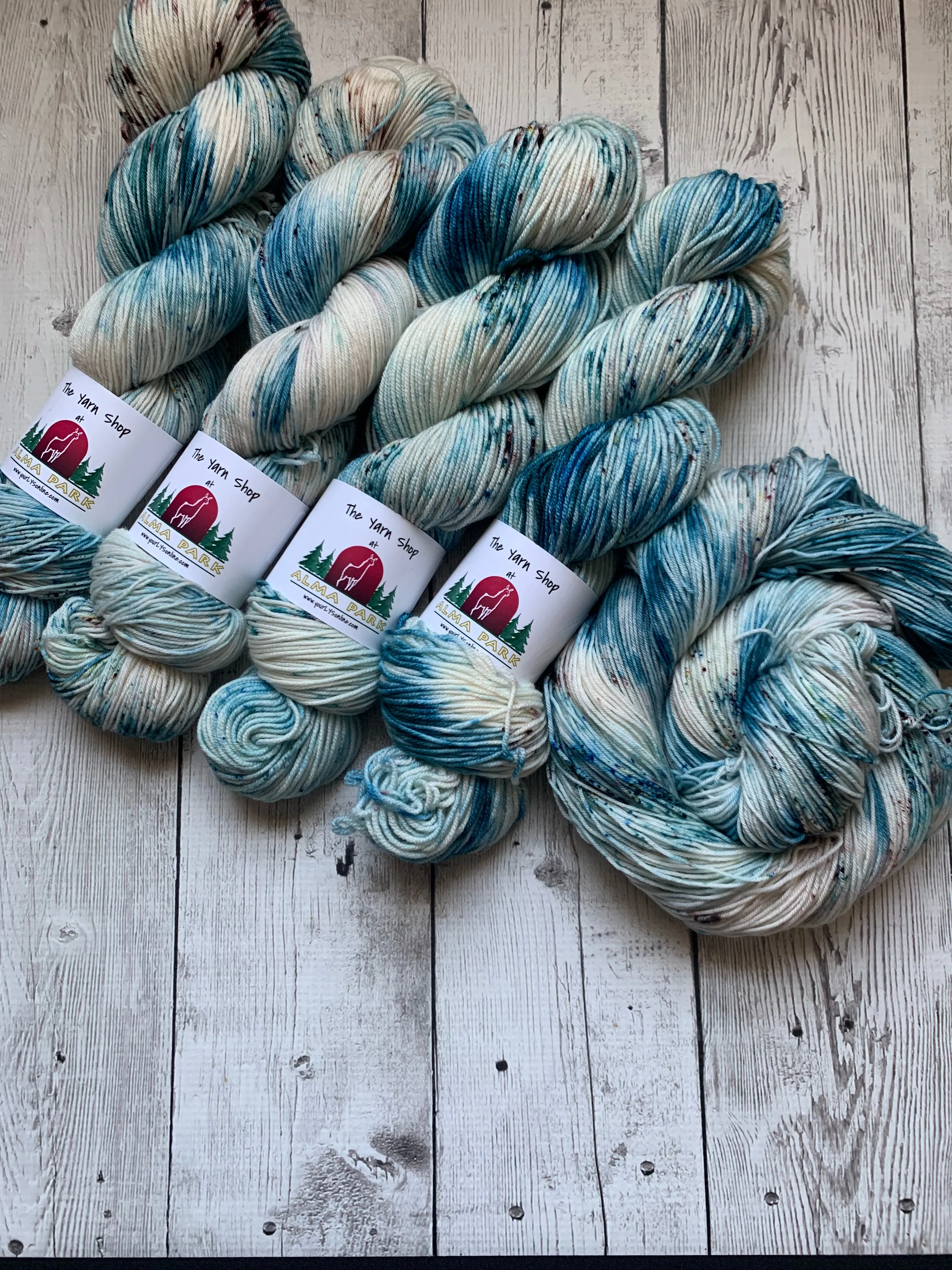 Spruce Dressed in Snow™  Speckled Hand Paint - Multiple Yarn Weights  - RTS