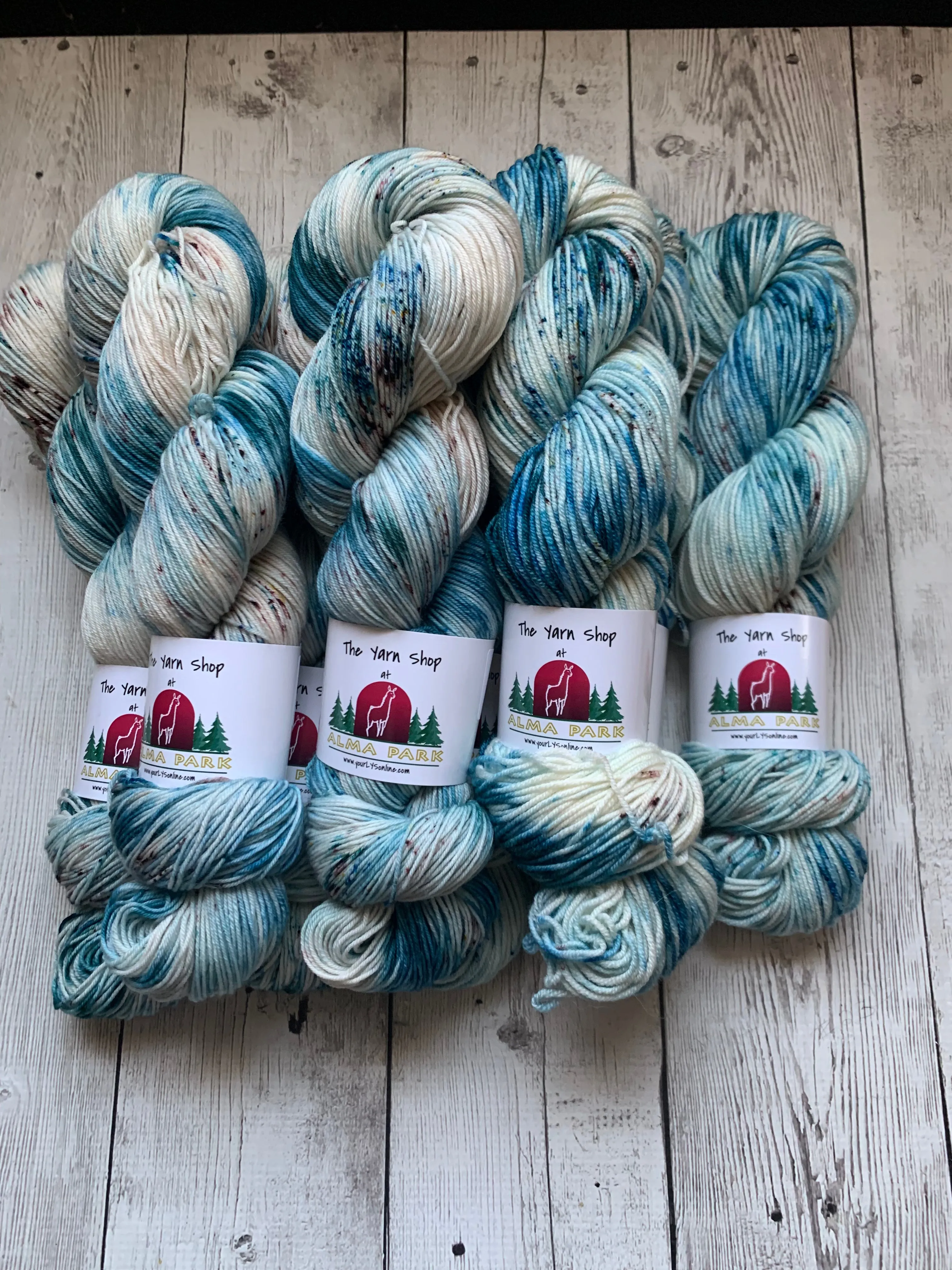 Spruce Dressed in Snow™  Speckled Hand Paint - Multiple Yarn Weights  - RTS