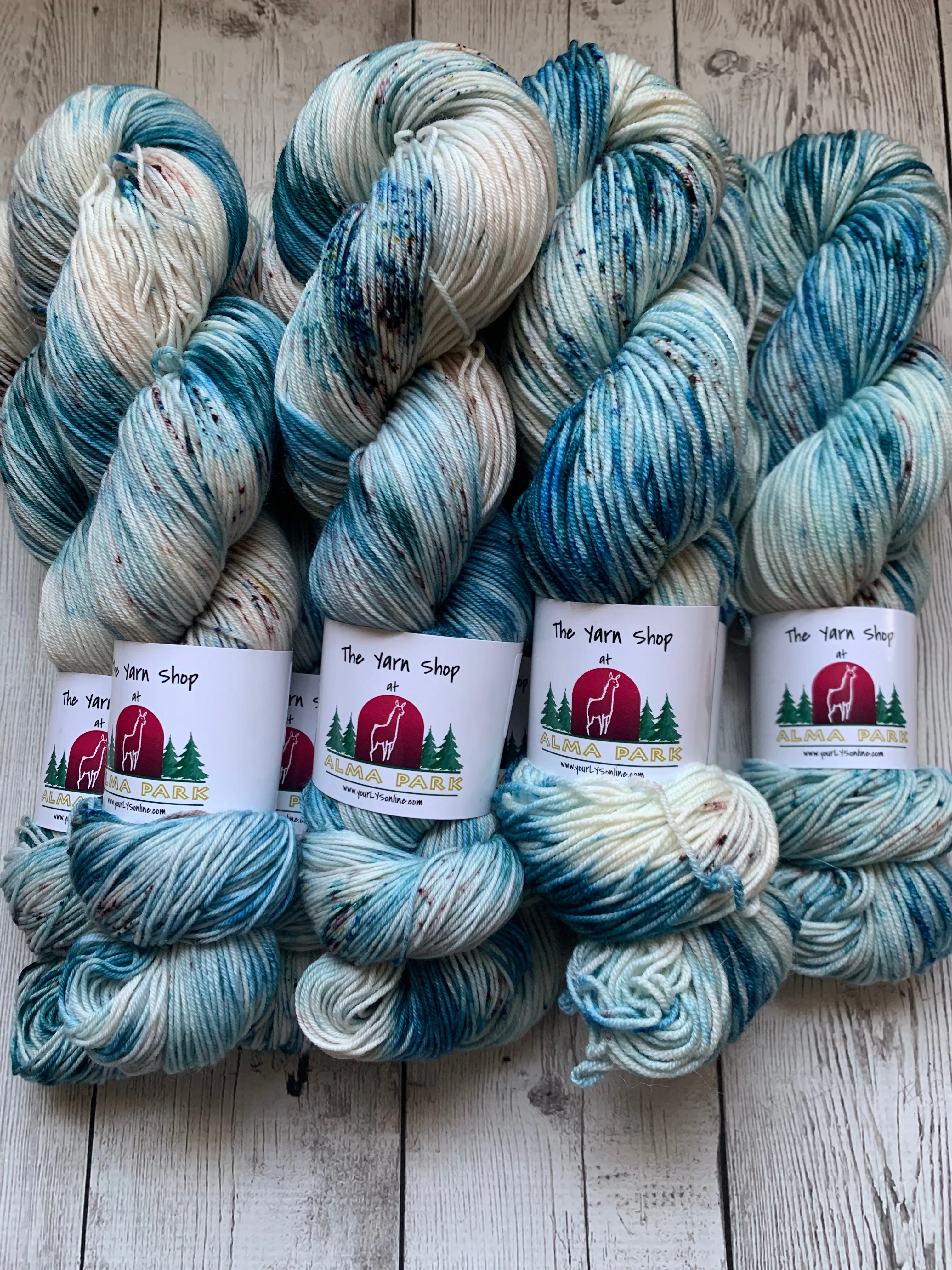 Spruce Dressed in Snow™  Speckled Hand Paint - Multiple Yarn Weights  - RTS