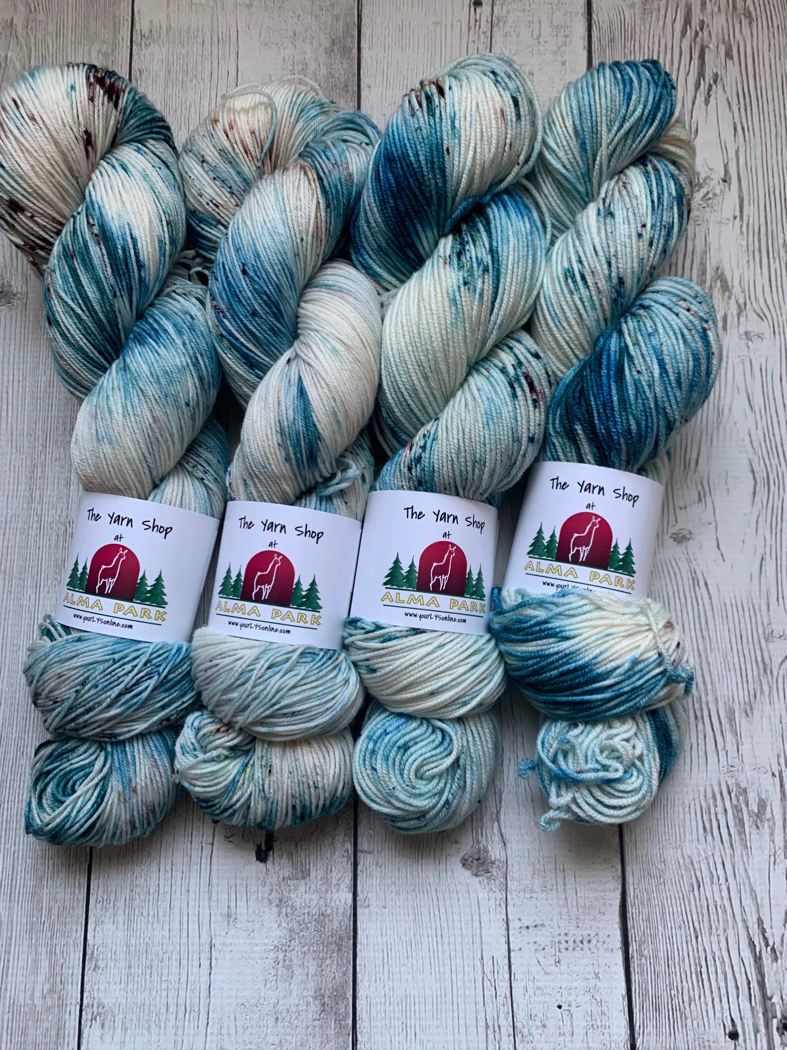 Spruce Dressed in Snow™  Speckled Hand Paint - Multiple Yarn Weights  - RTS