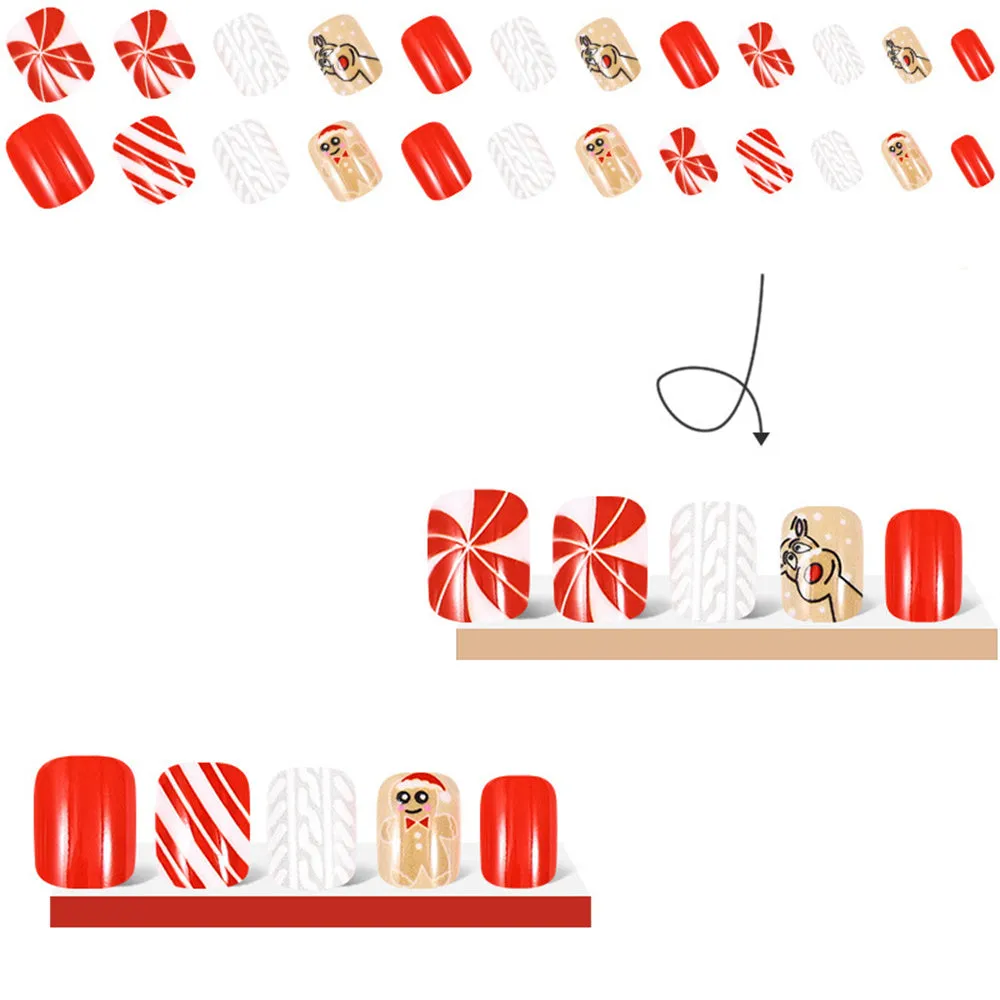Square  Christmas  Elk Stripe