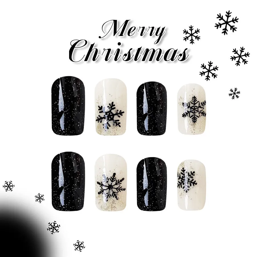 Square Christmas Nail Glitter Snowflakes