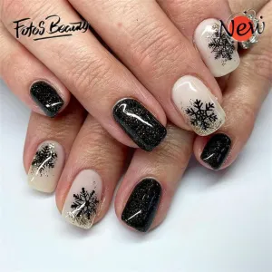 Square Christmas Nail Glitter Snowflakes