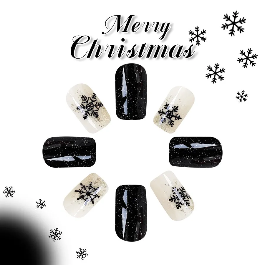 Square Christmas Nail Glitter Snowflakes