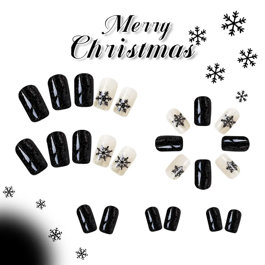 Square Christmas Nail Glitter Snowflakes