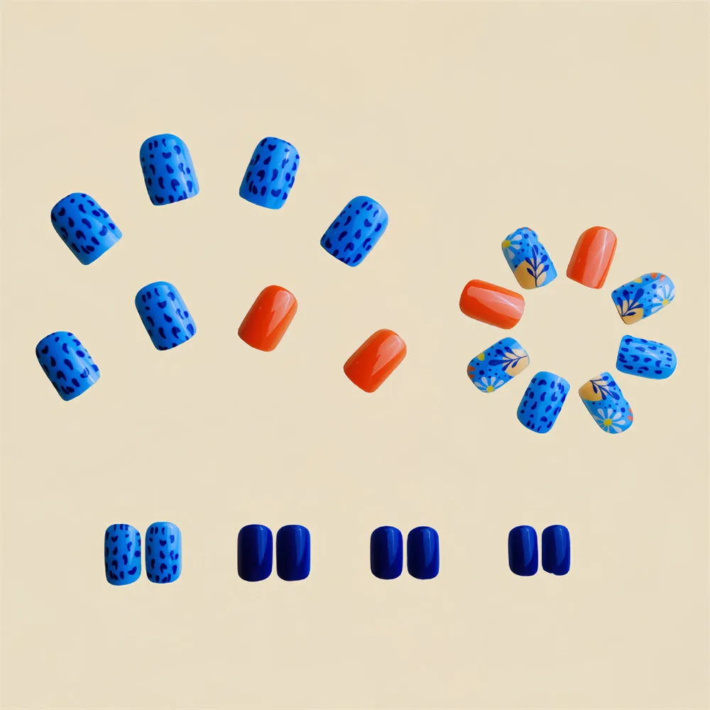 Square Colorful Gradient Blue Dots
