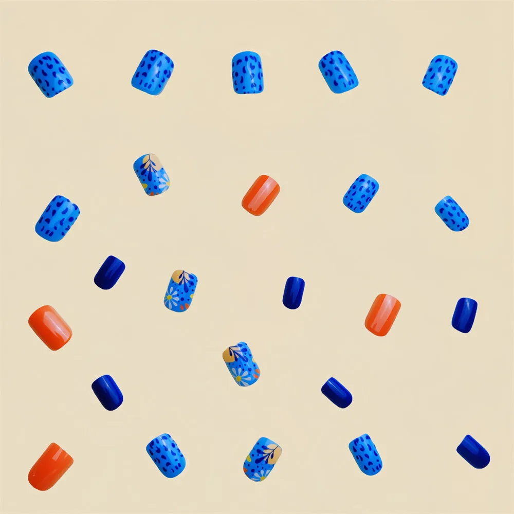 Square Colorful Gradient Blue Dots
