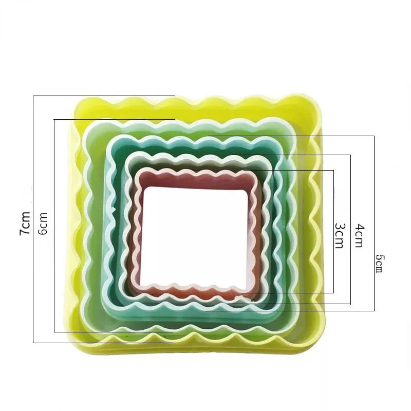 SQUARE COOKIE CUTTER SET 5PCS