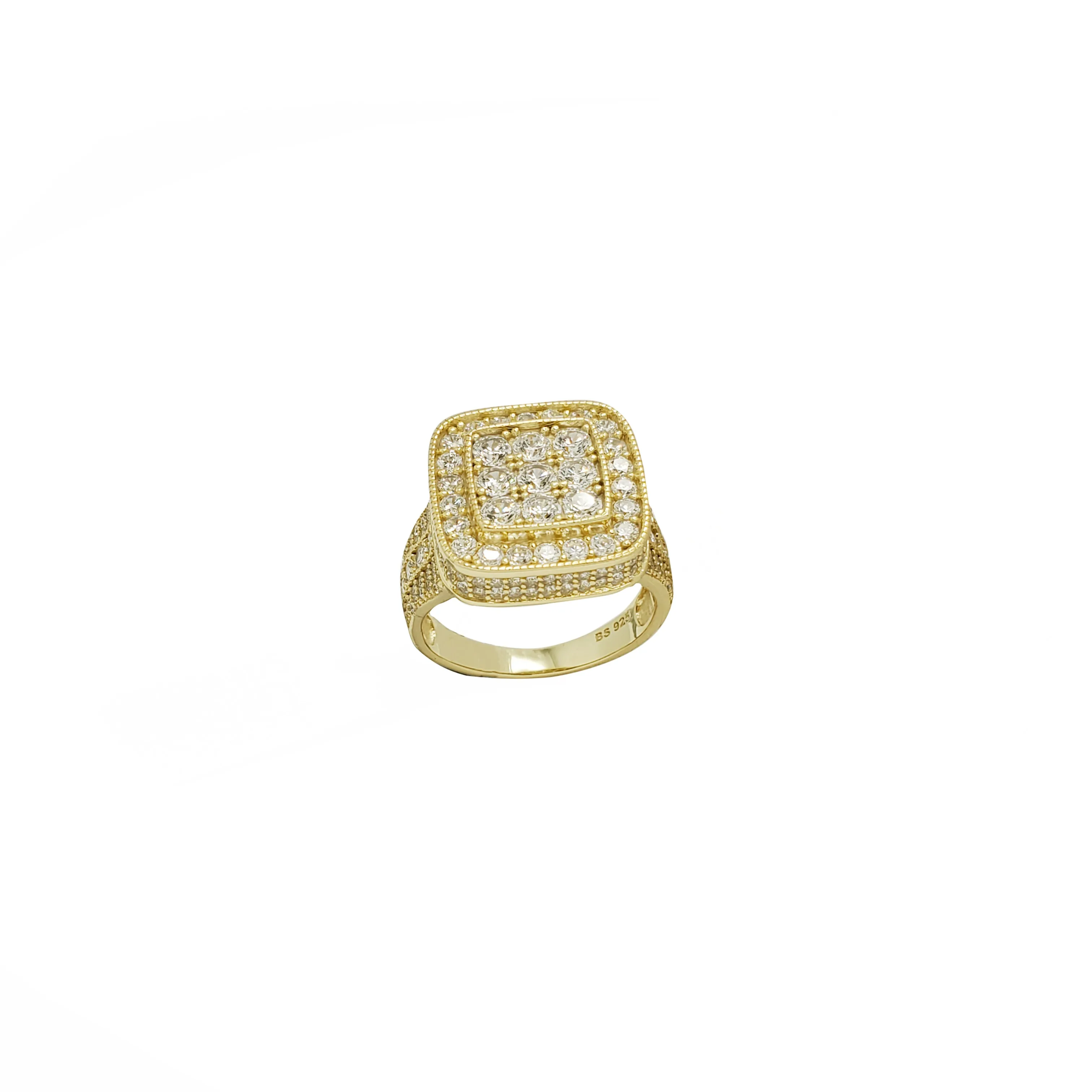 Square Cubic Zirconia Ring (Silver)