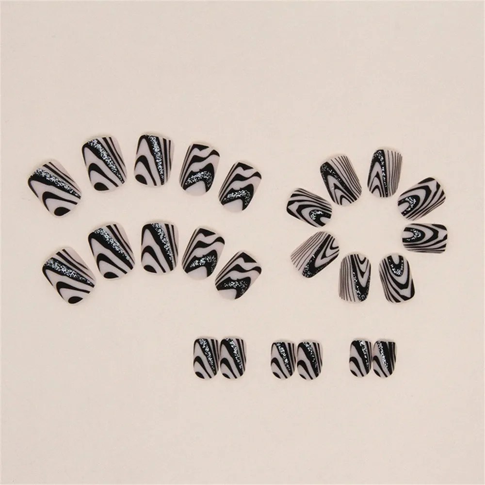 Square Frosted texture babes hill pattern Black