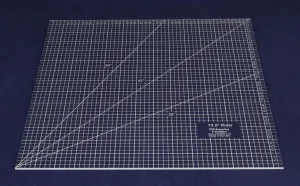 Square Ruler 13.5 Inches - Clear Acrylic - Quilting/Sewing