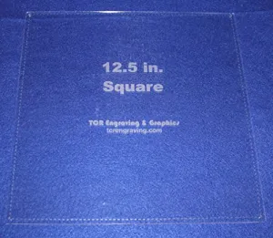 Square Template 12.5" with Seam Allowance - Clear 1/8" 60 Degree