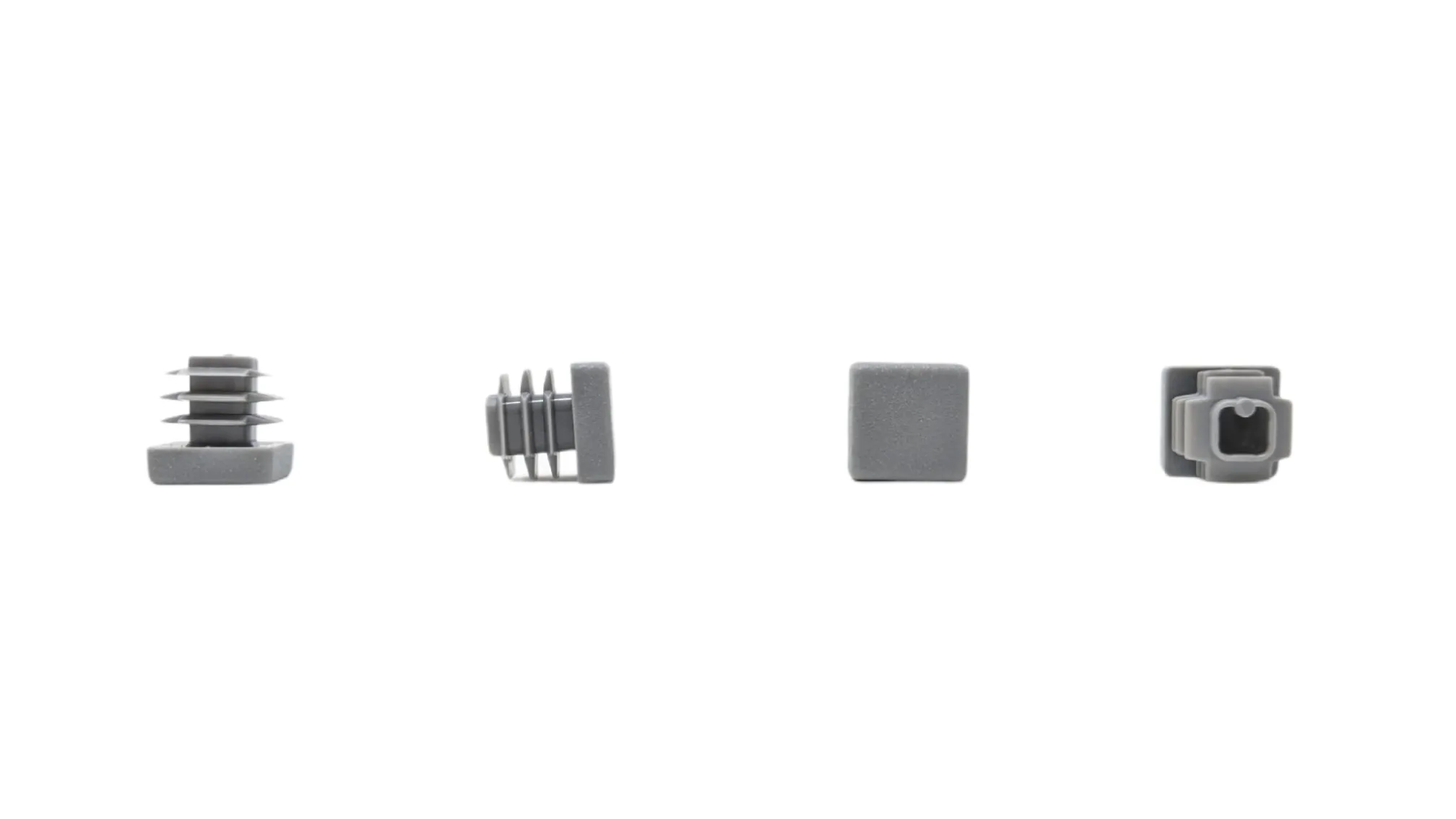 Square Tube Inserts 16x16mm - Grey | Made in Germany | Keay Vital Parts
