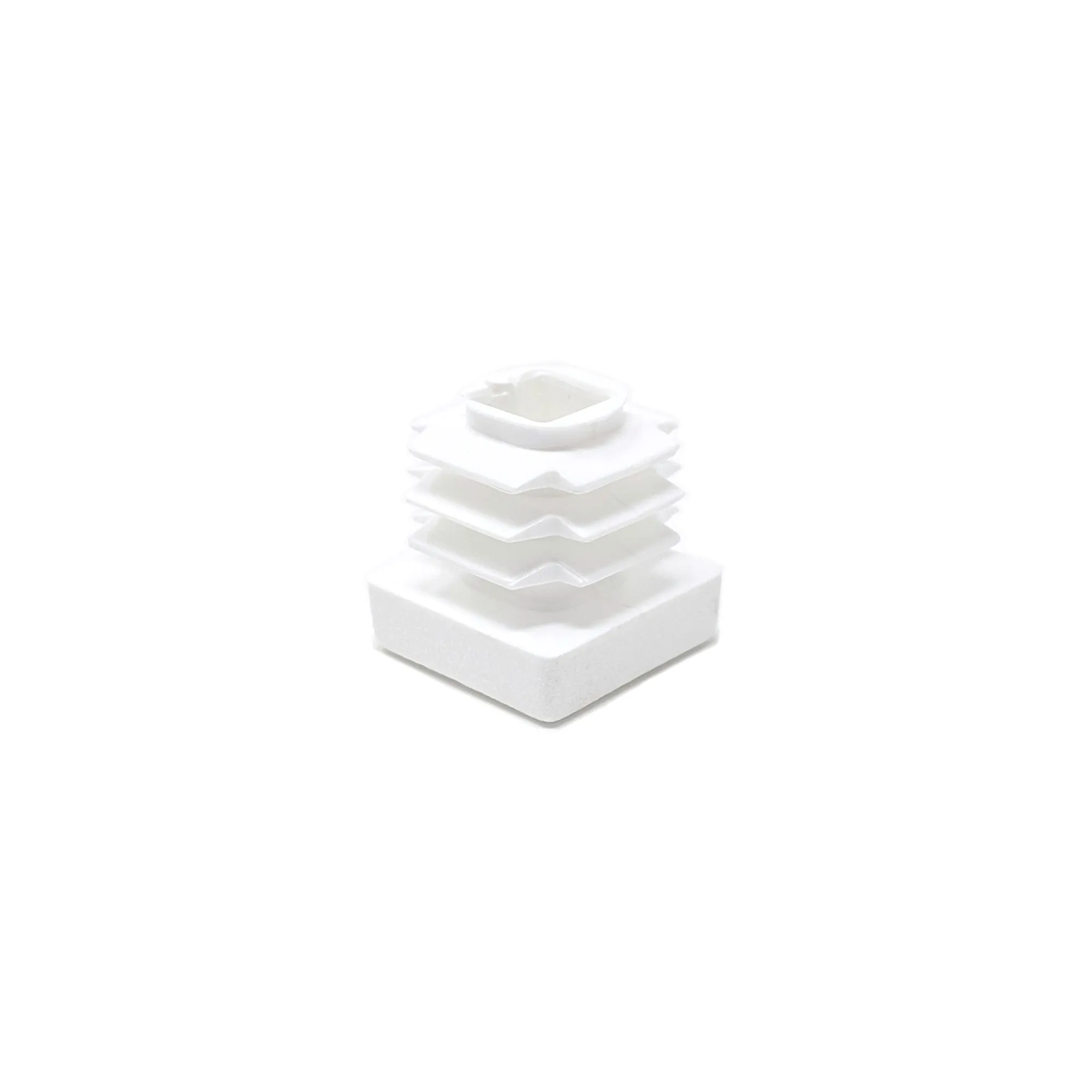 Square Tube Inserts 16x16mm - White | Made in Germany | Keay Vital Parts