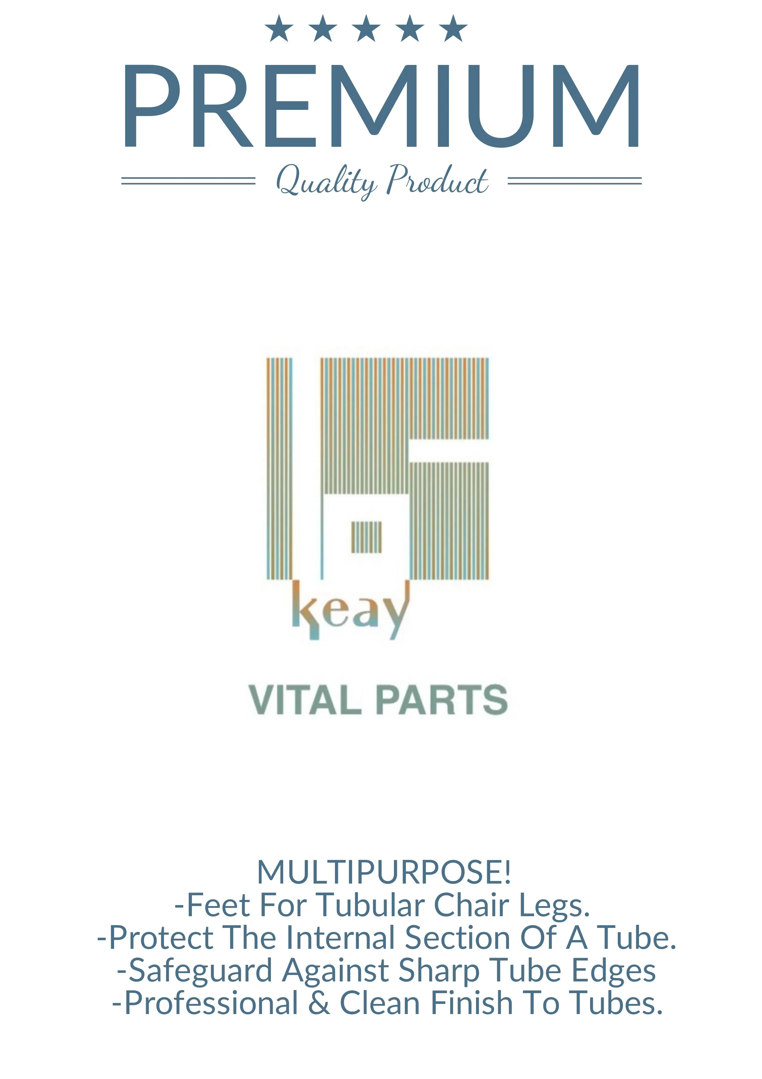 Square Tube Inserts 18x18mm - Black | Made in Germany | Keay Vital Parts