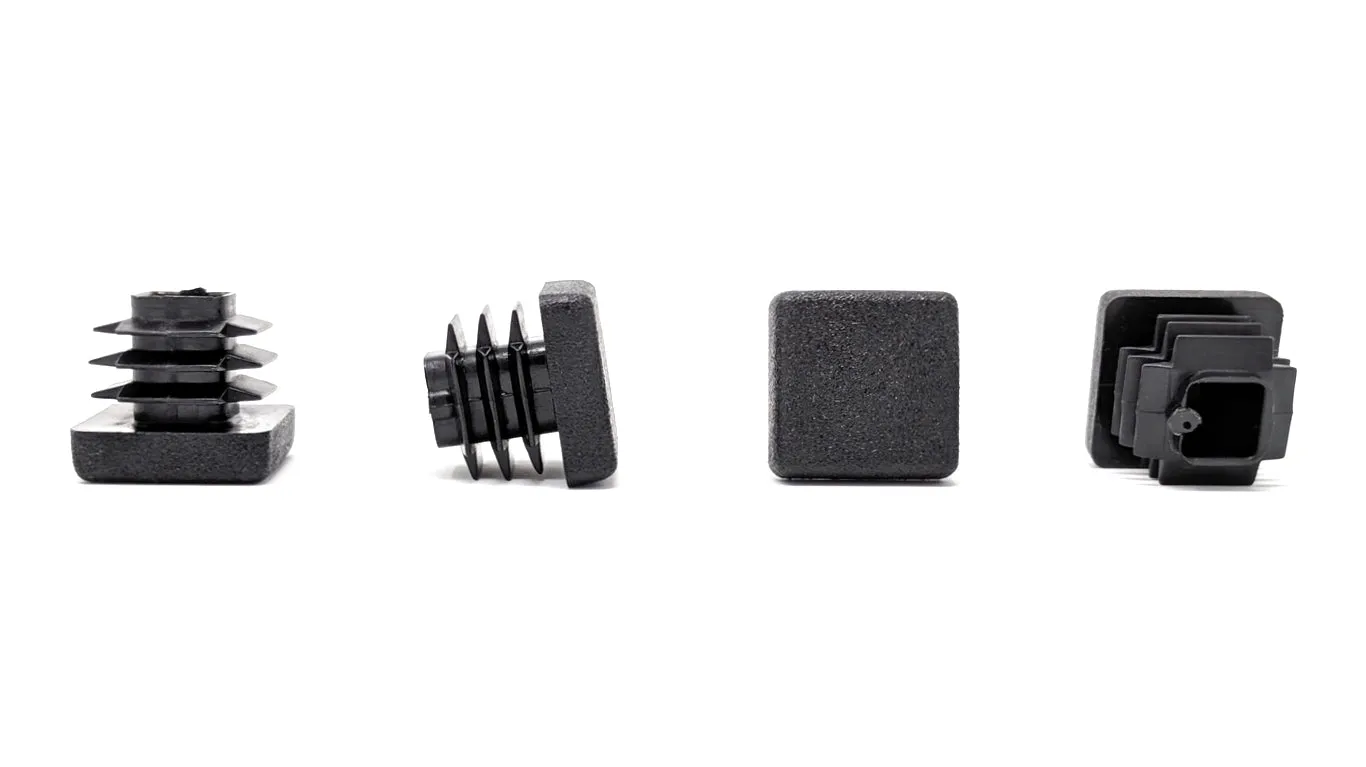 Square Tube Inserts 18x18mm - Black | Made in Germany | Keay Vital Parts