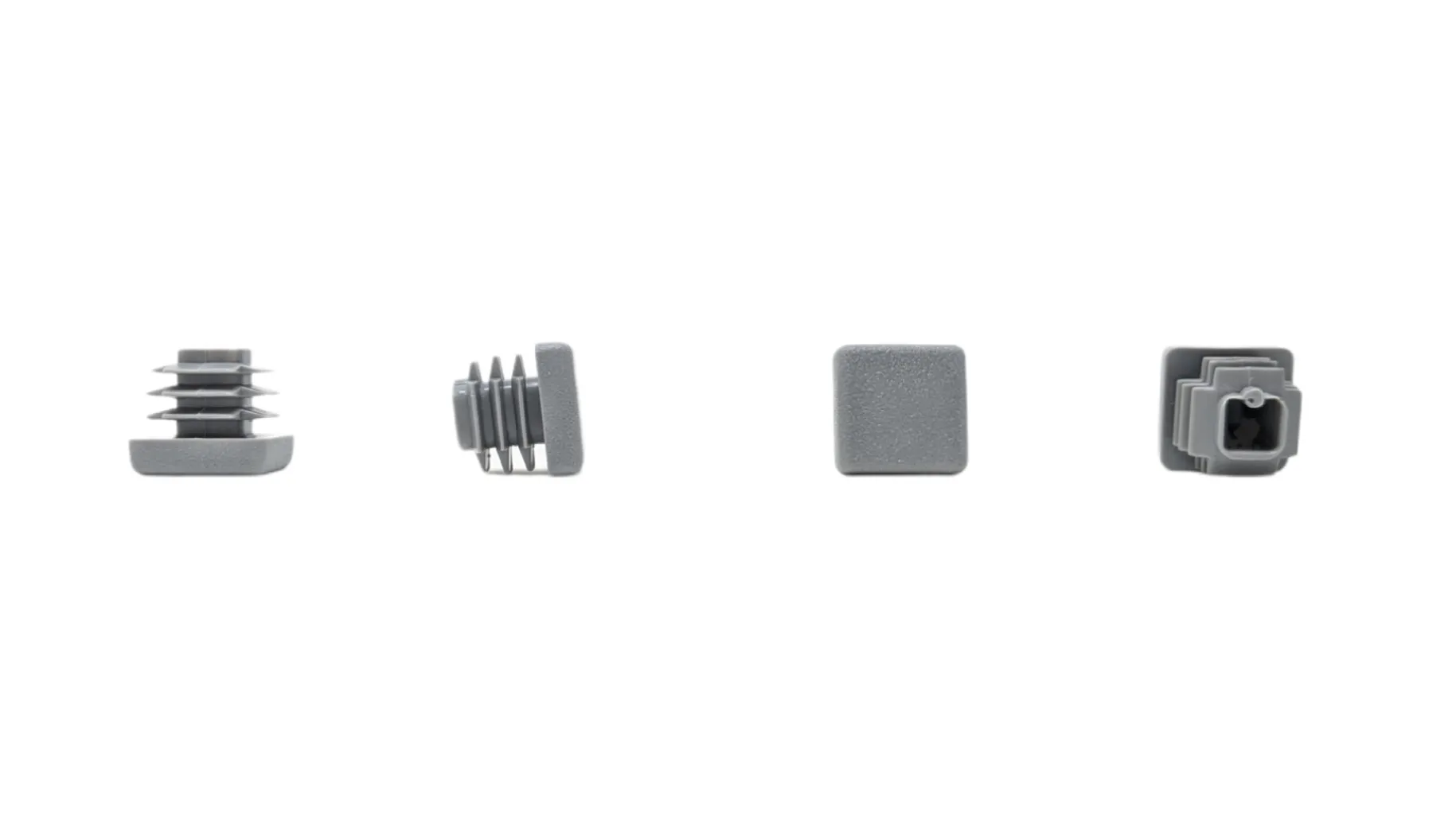 Square Tube Inserts 18x18mm - Grey | Made in Germany | Keay Vital Parts