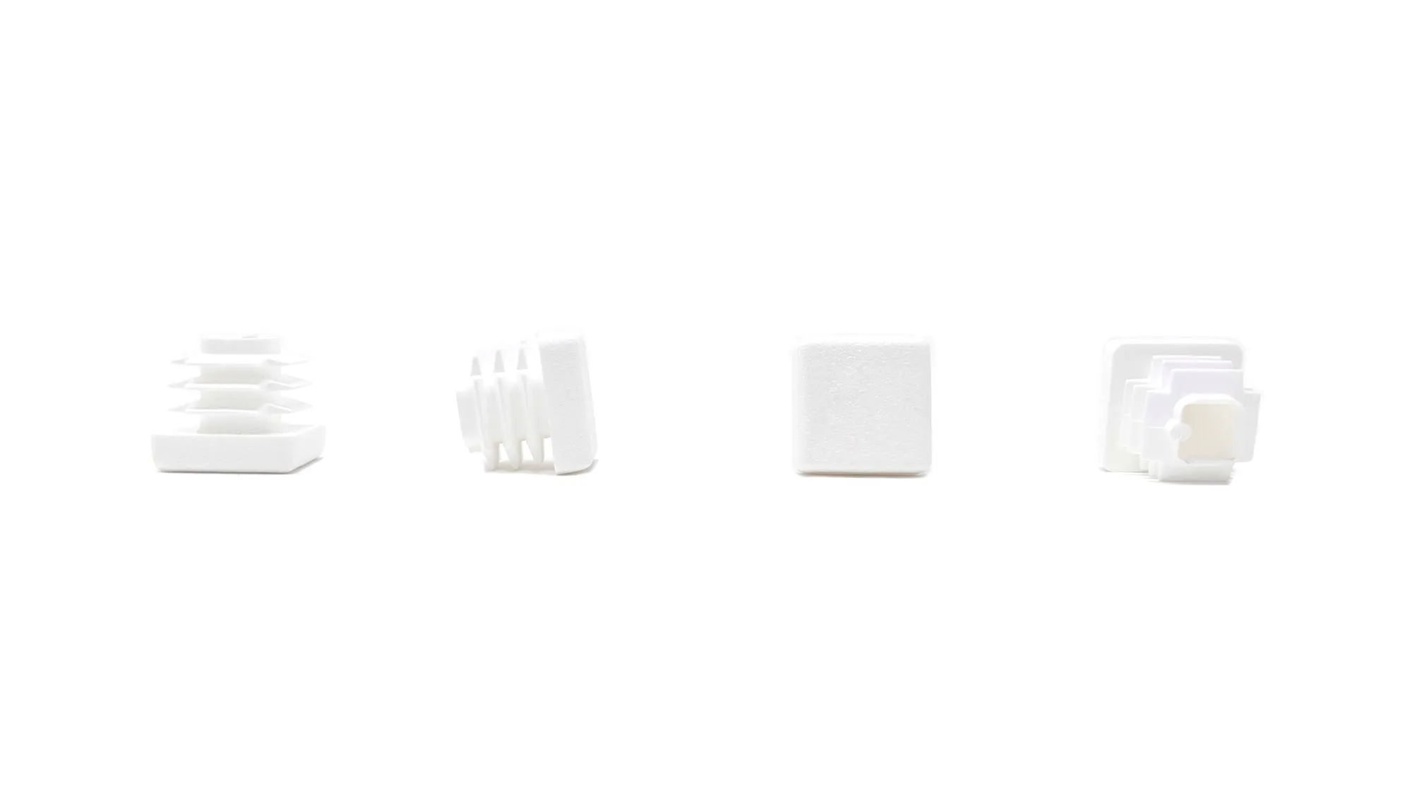 Square Tube Inserts 18x18mm - White | Made in Germany | Keay Vital Parts