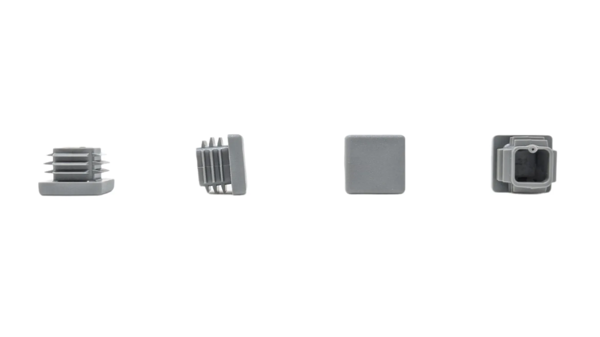 Square Tube Inserts 22x22mm - Grey | Made in Germany | Keay Vital Parts