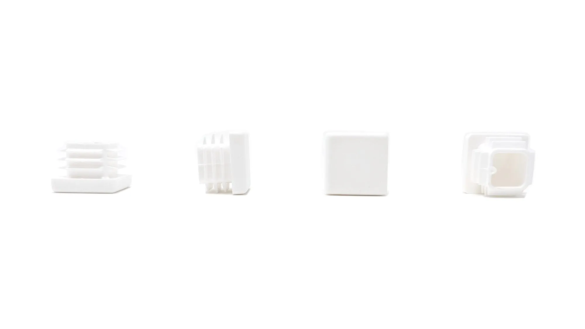 Square Tube Inserts 22x22mm - White | Made in Germany | Keay Vital Parts