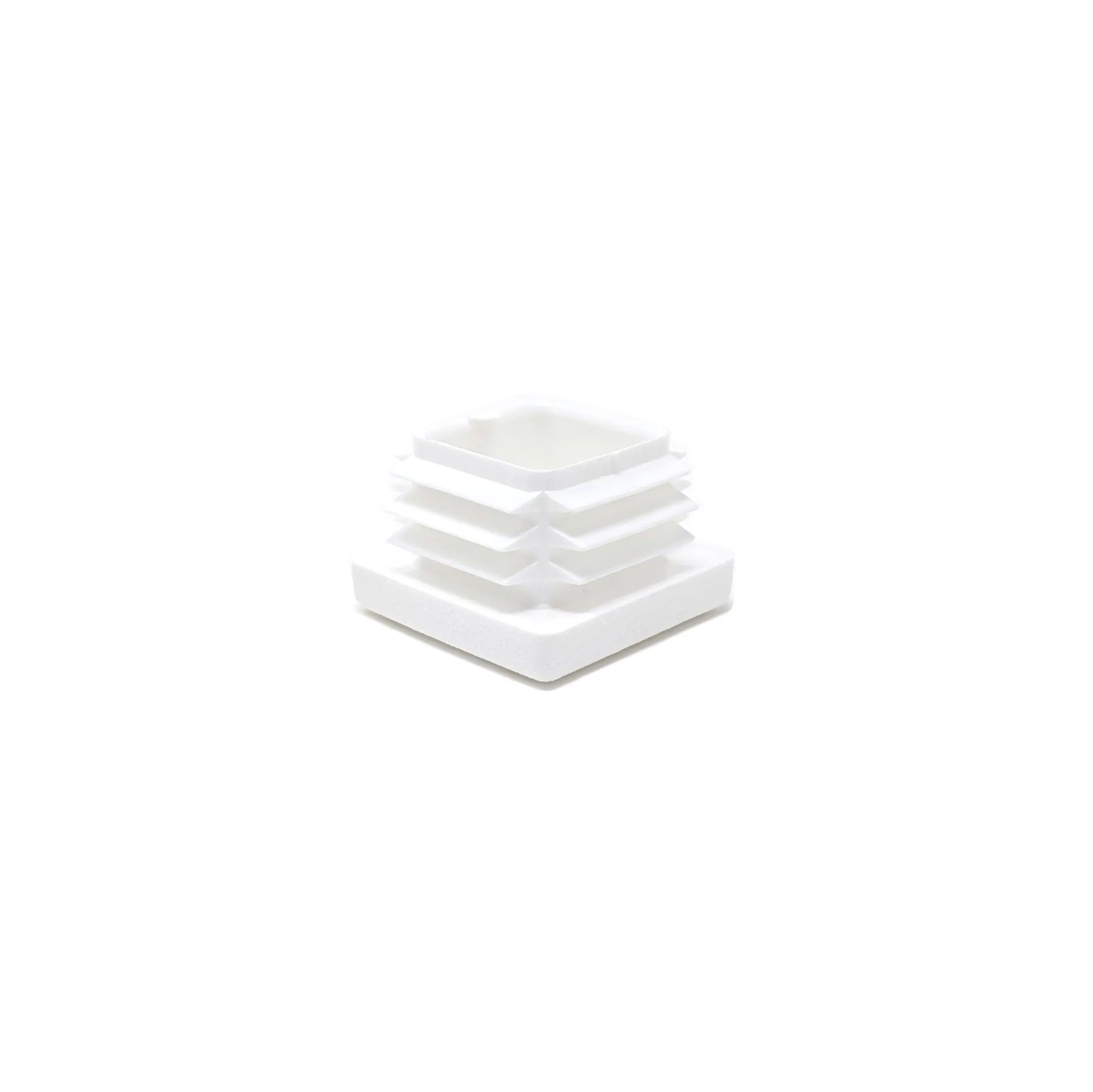 Square Tube Inserts 25x25mm - White | Made in Germany | Keay Vital Parts