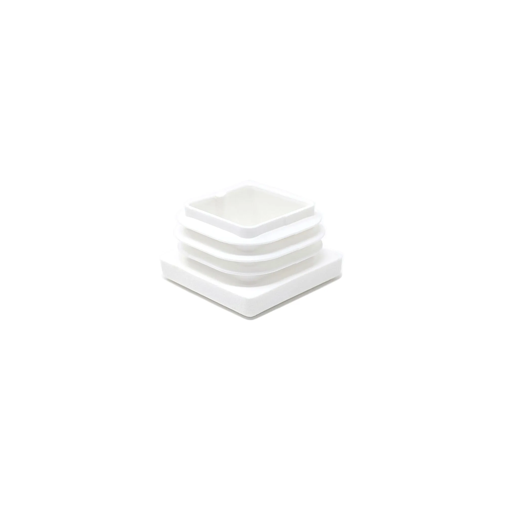 Square Tube Inserts 28x28mm - White | Made in Germany | Keay Vital Parts