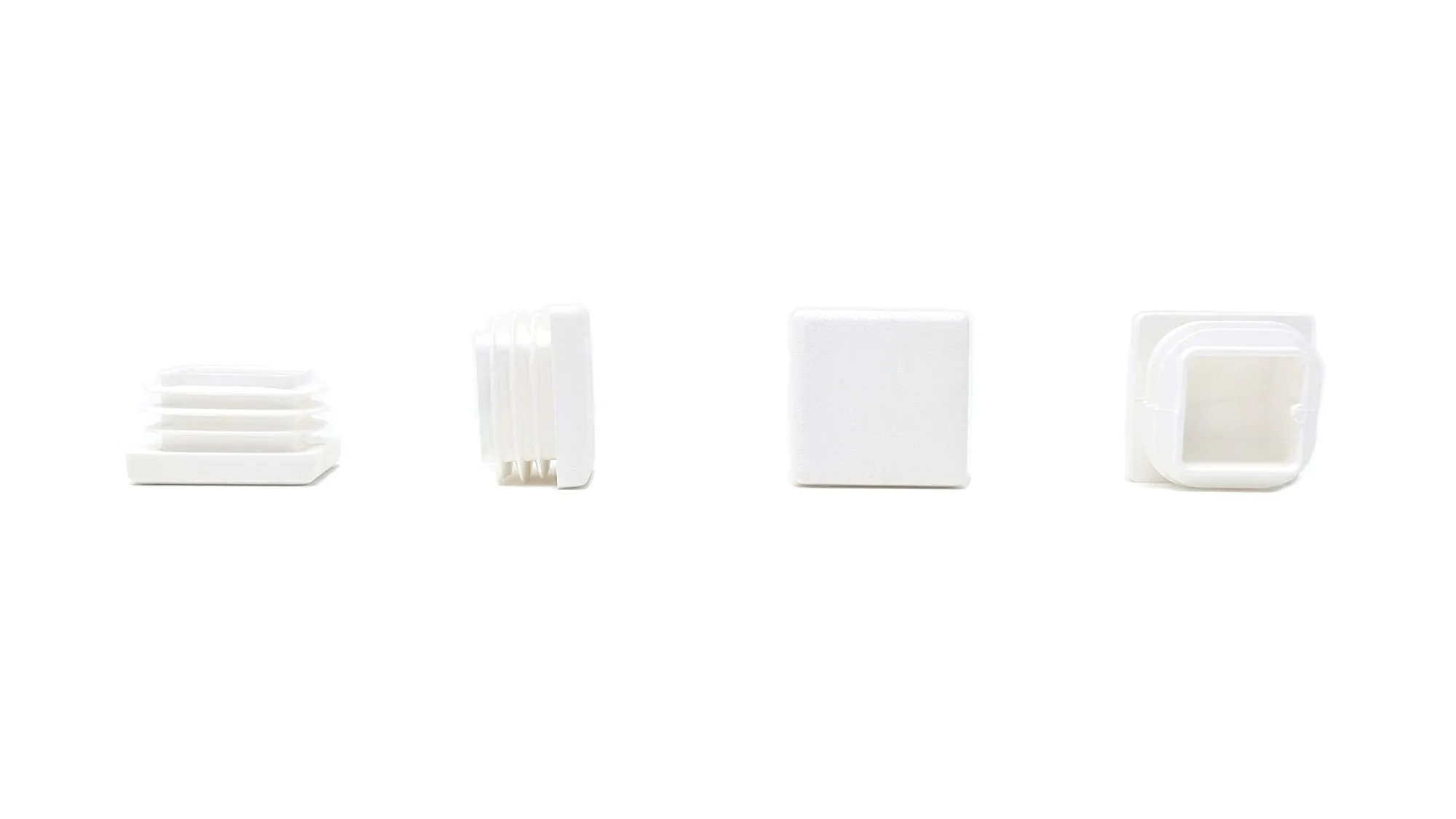 Square Tube Inserts 28x28mm - White | Made in Germany | Keay Vital Parts