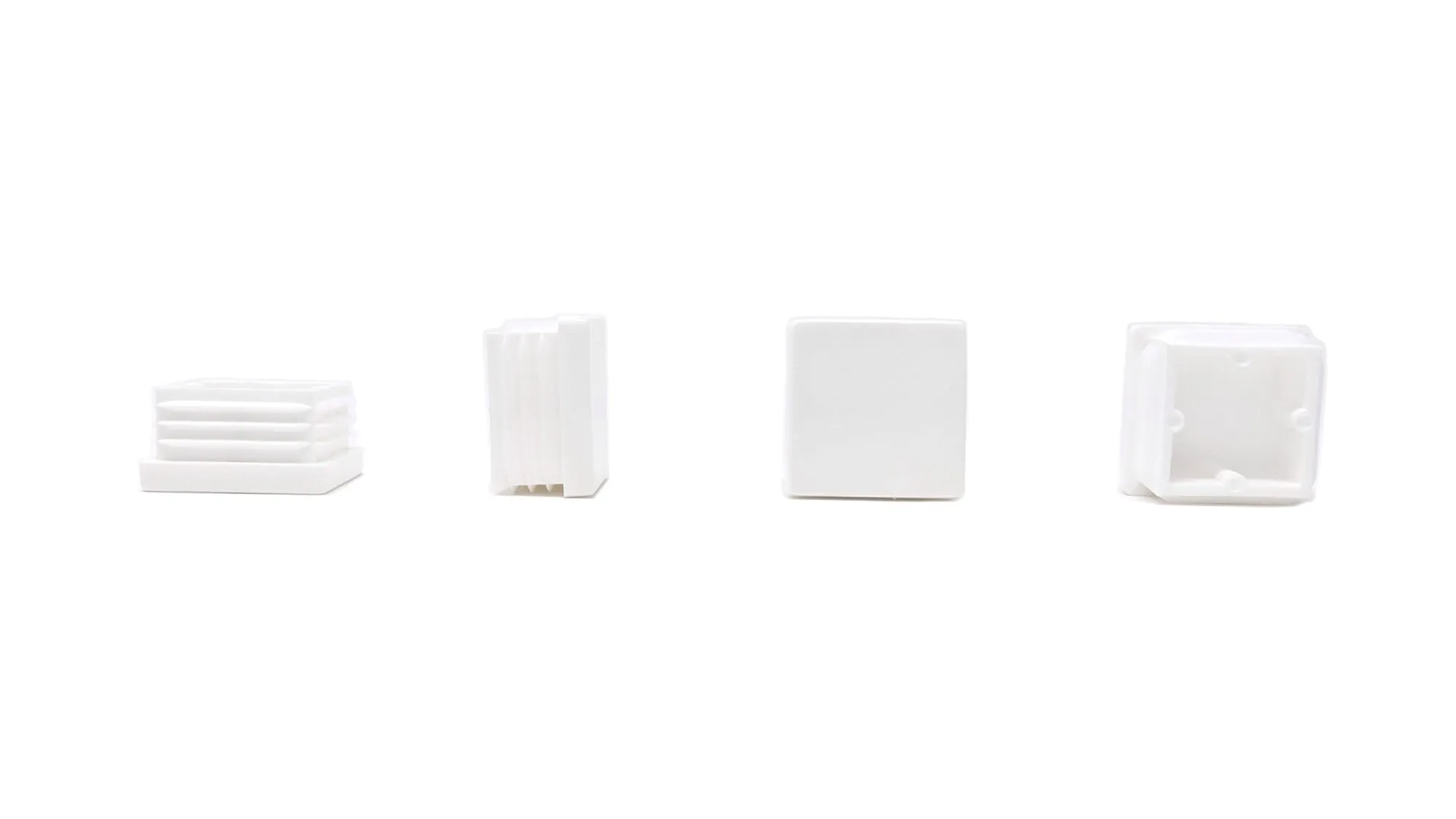 Square Tube Inserts 30x30mm - White | Made in Germany | Keay Vital Parts