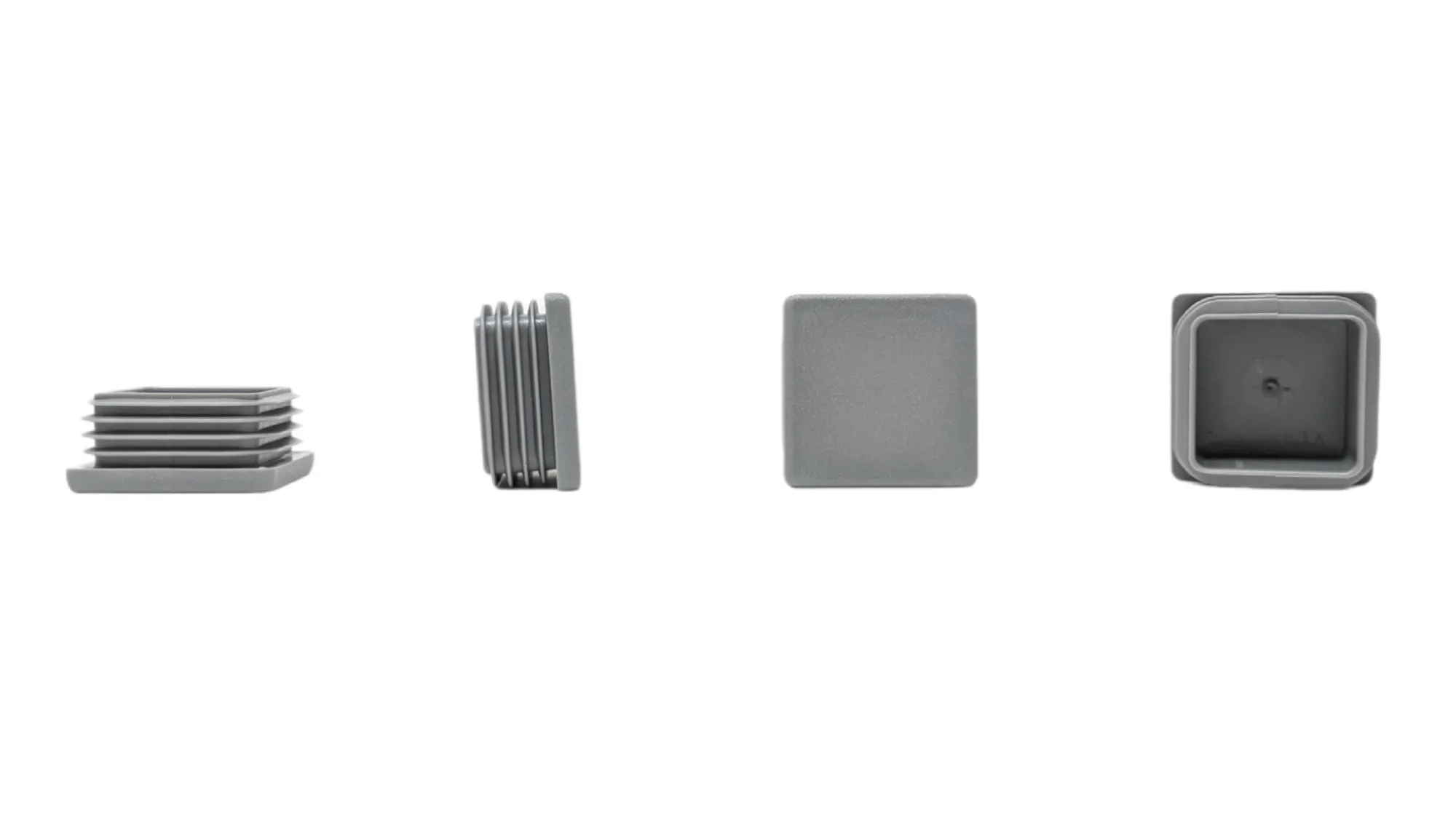 Square Tube Inserts 40x40mm - Grey | Made in Germany | Keay Vital Parts