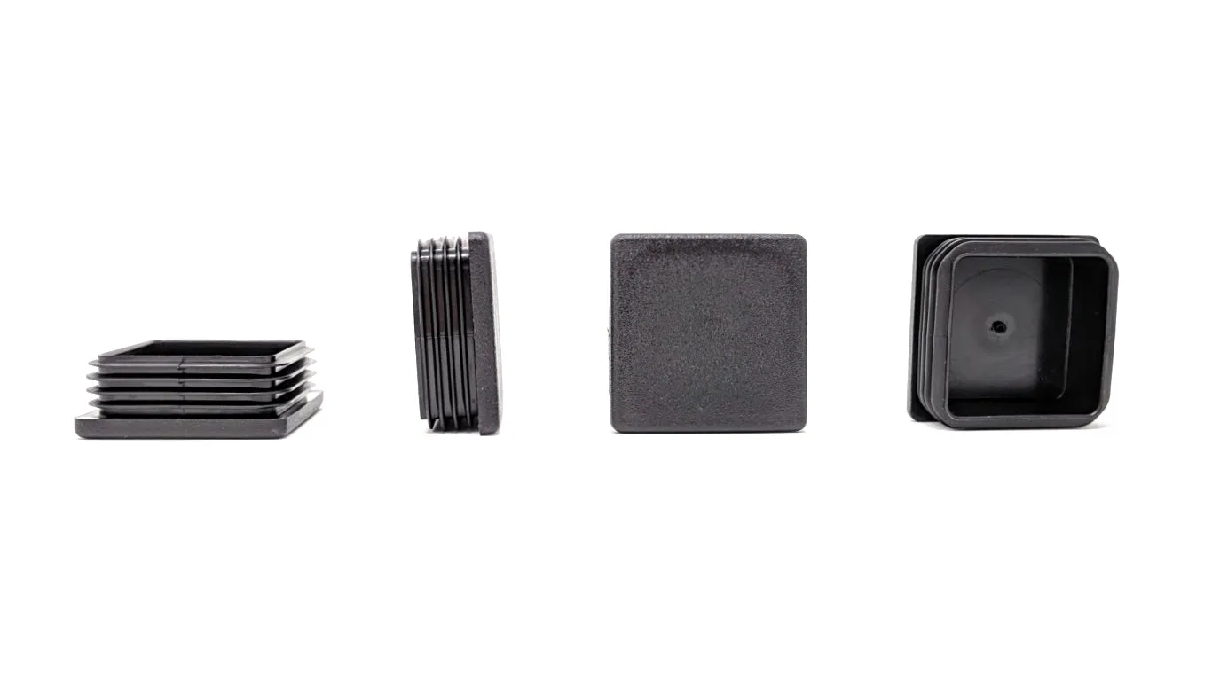 Square Tube Inserts 50x50mm - Black | Made in Germany | Keay Vital Parts