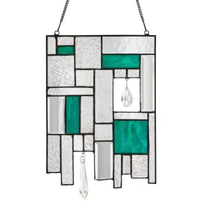 Stained Glass Turquoise Suncatcher