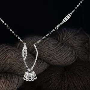 Sterling Silver Stitch Marker Necklace - Stockinette