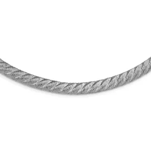 Sterling Silver Textured Mesh Necklace