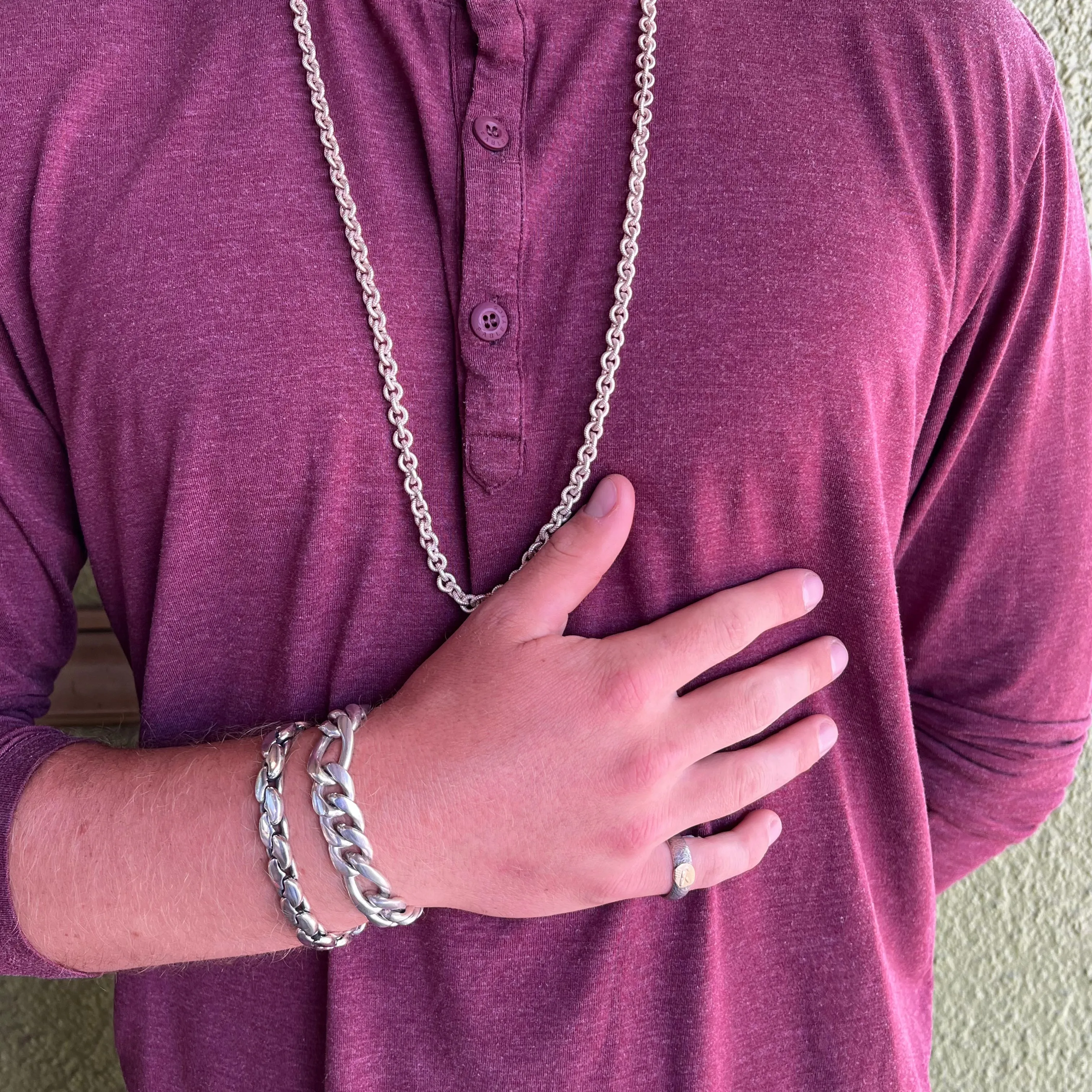 Sterling Silver Twisted Curb Link Bracelet