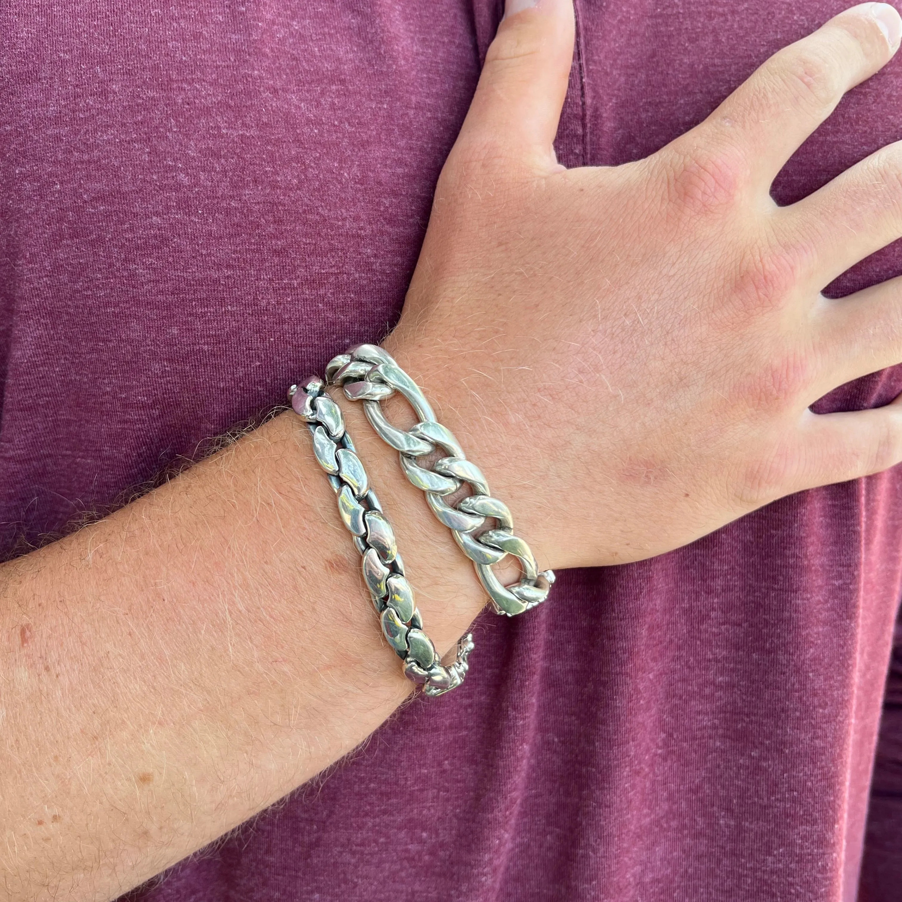 Sterling Silver Twisted Curb Link Bracelet