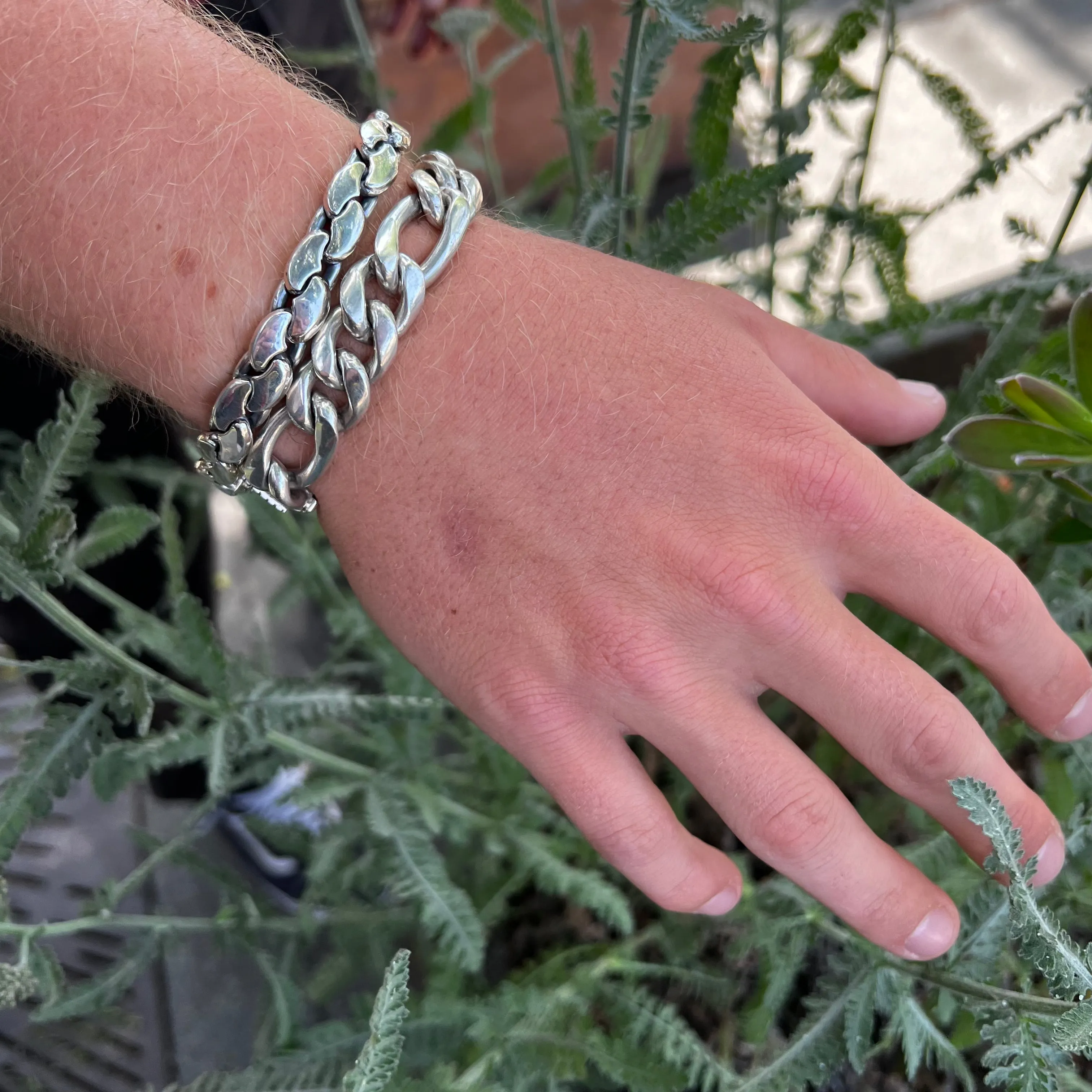 Sterling Silver Twisted Curb Link Bracelet