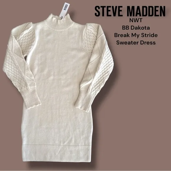 Steve Madden‎ Cream Sweater Dress