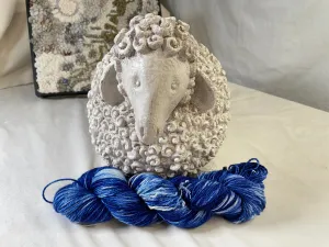 Studio Dyed Silk - White Cap Wave