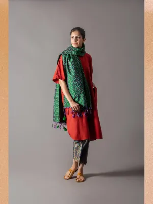 SUKETDHIR   I   SD Long Shirt Dress | Cotton Dt | Rust