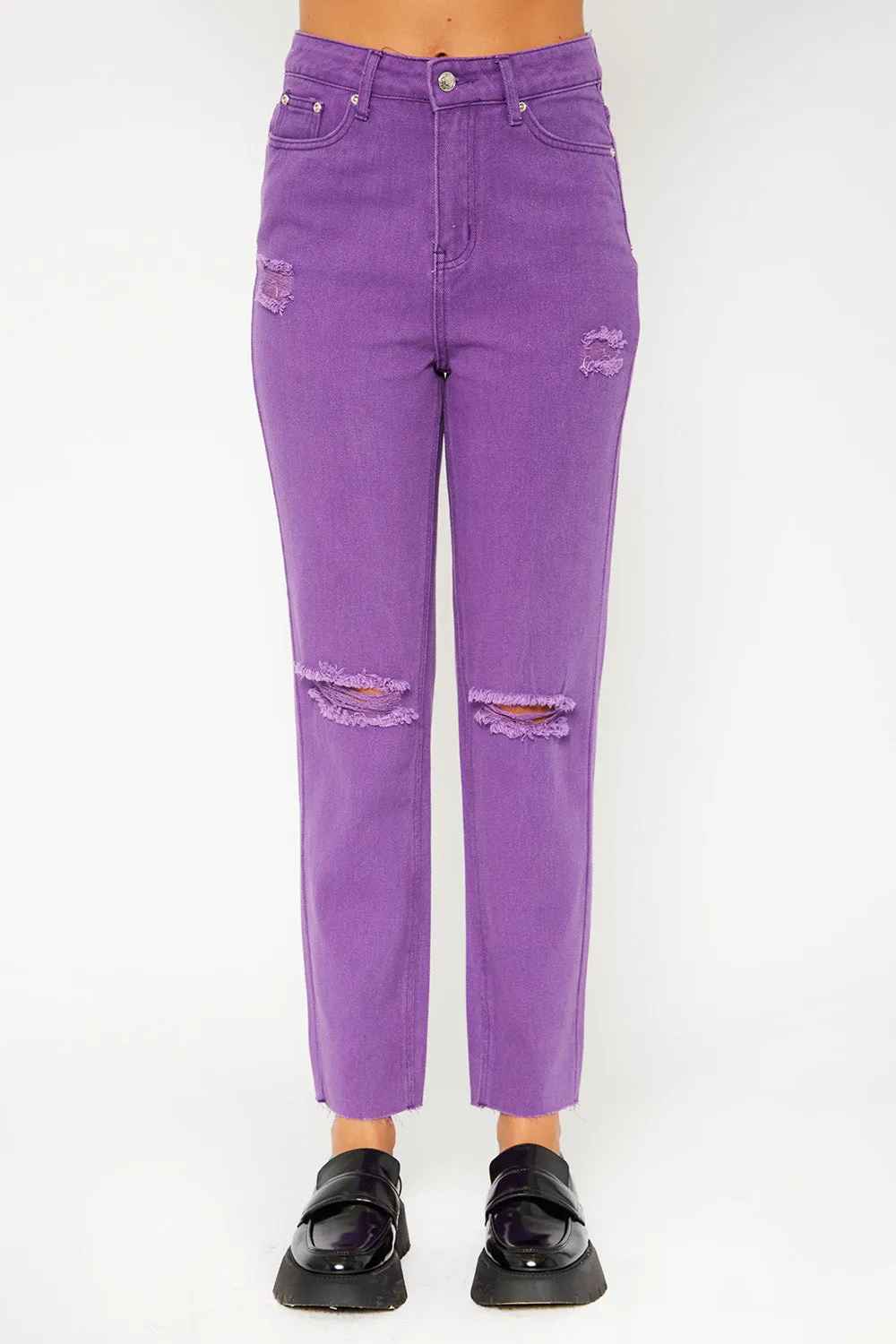 Super high-rise color pants
