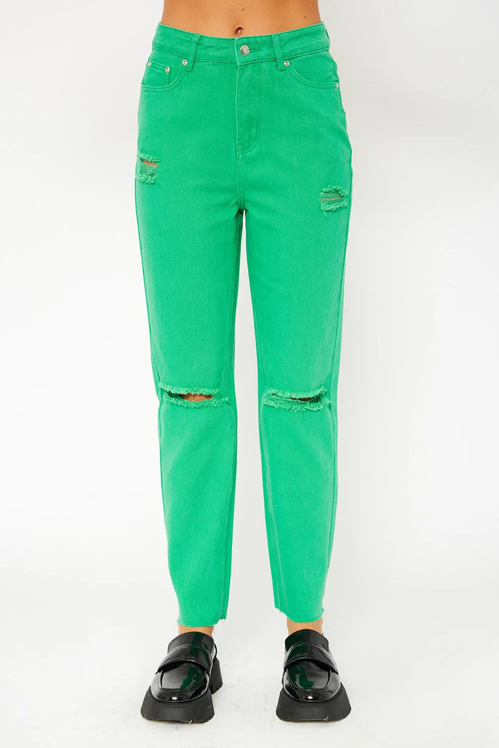 Super high-rise color pants