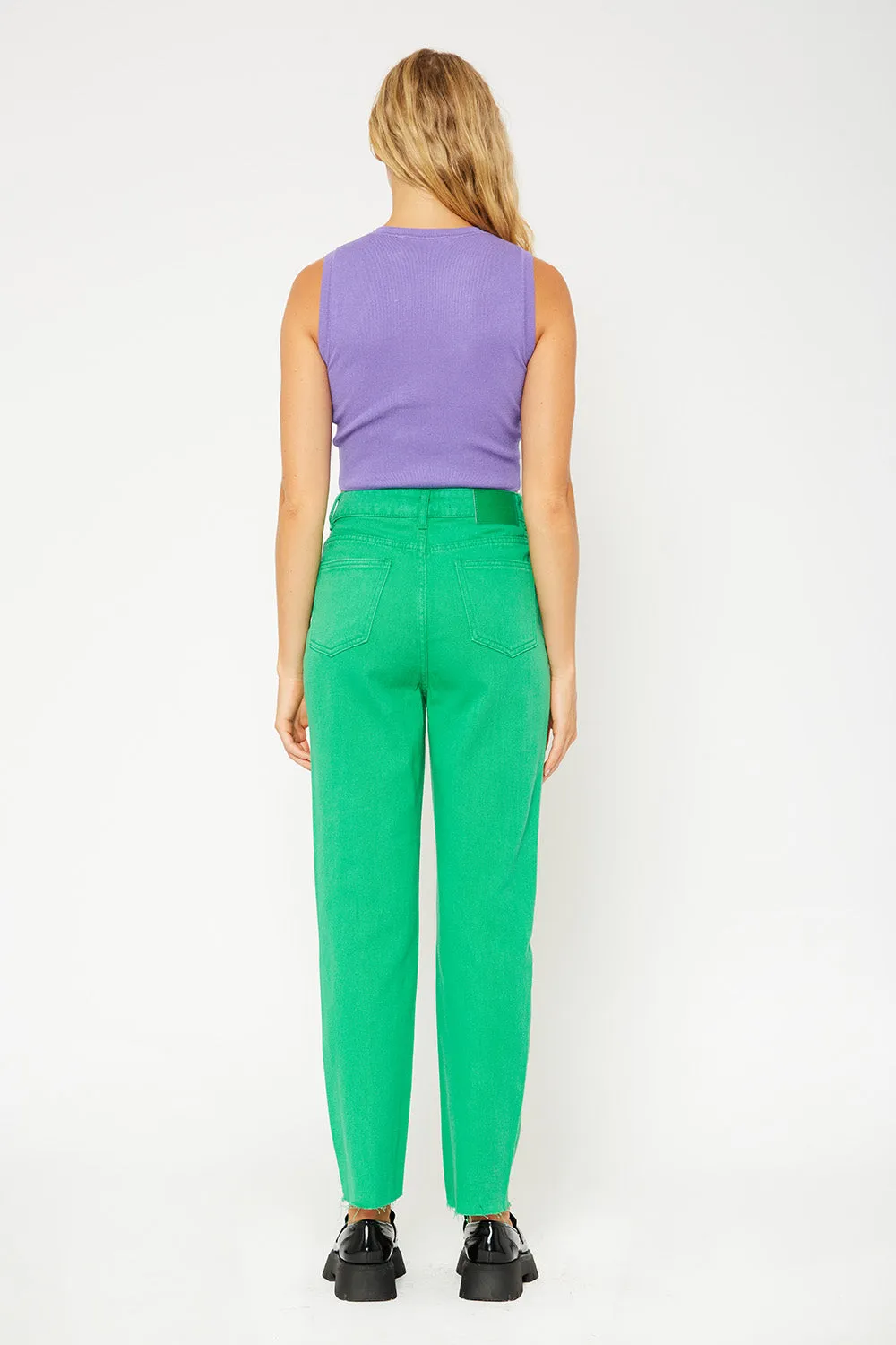 Super high-rise color pants