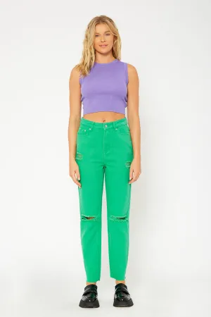 Super high-rise color pants