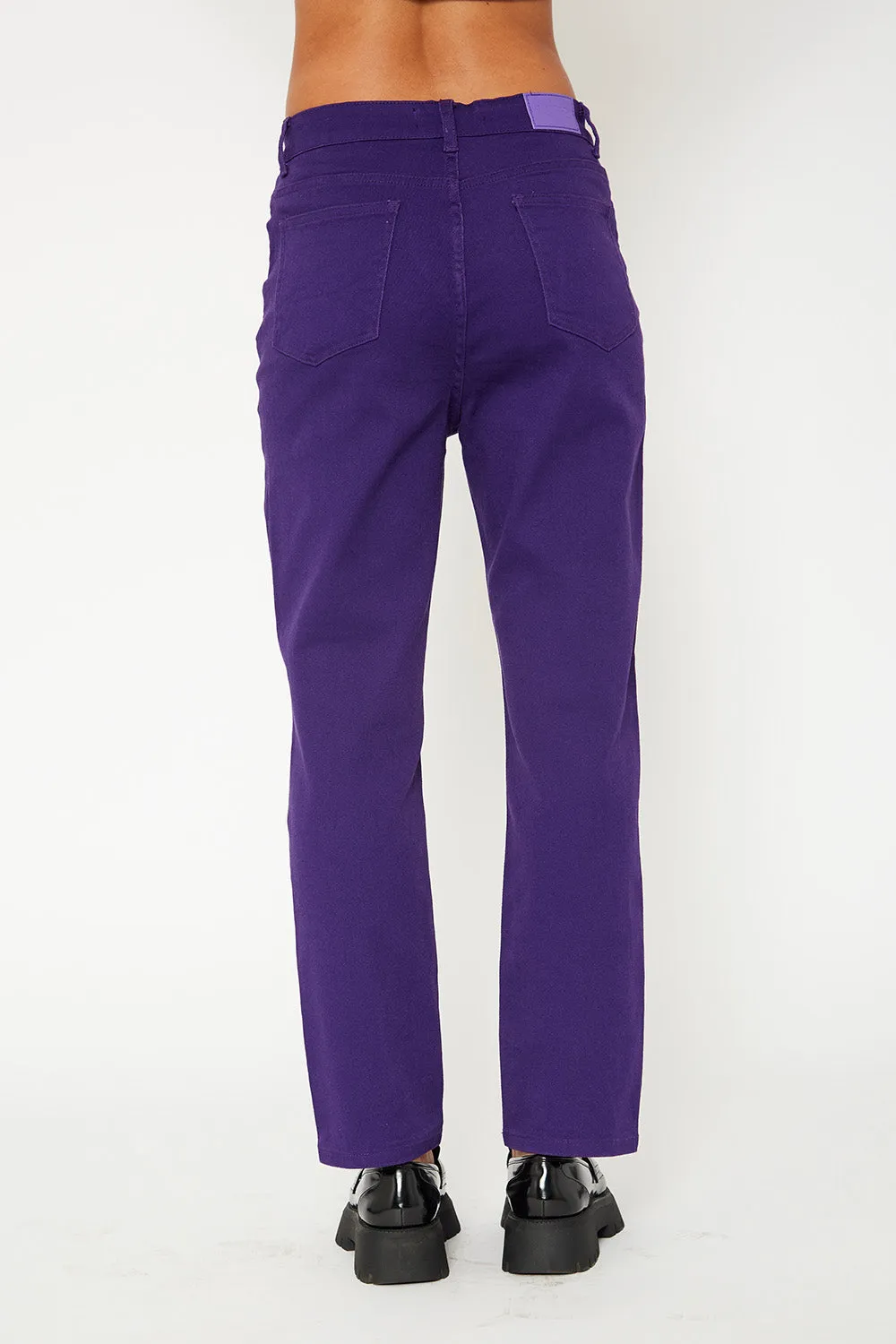 Super high-rise color pants