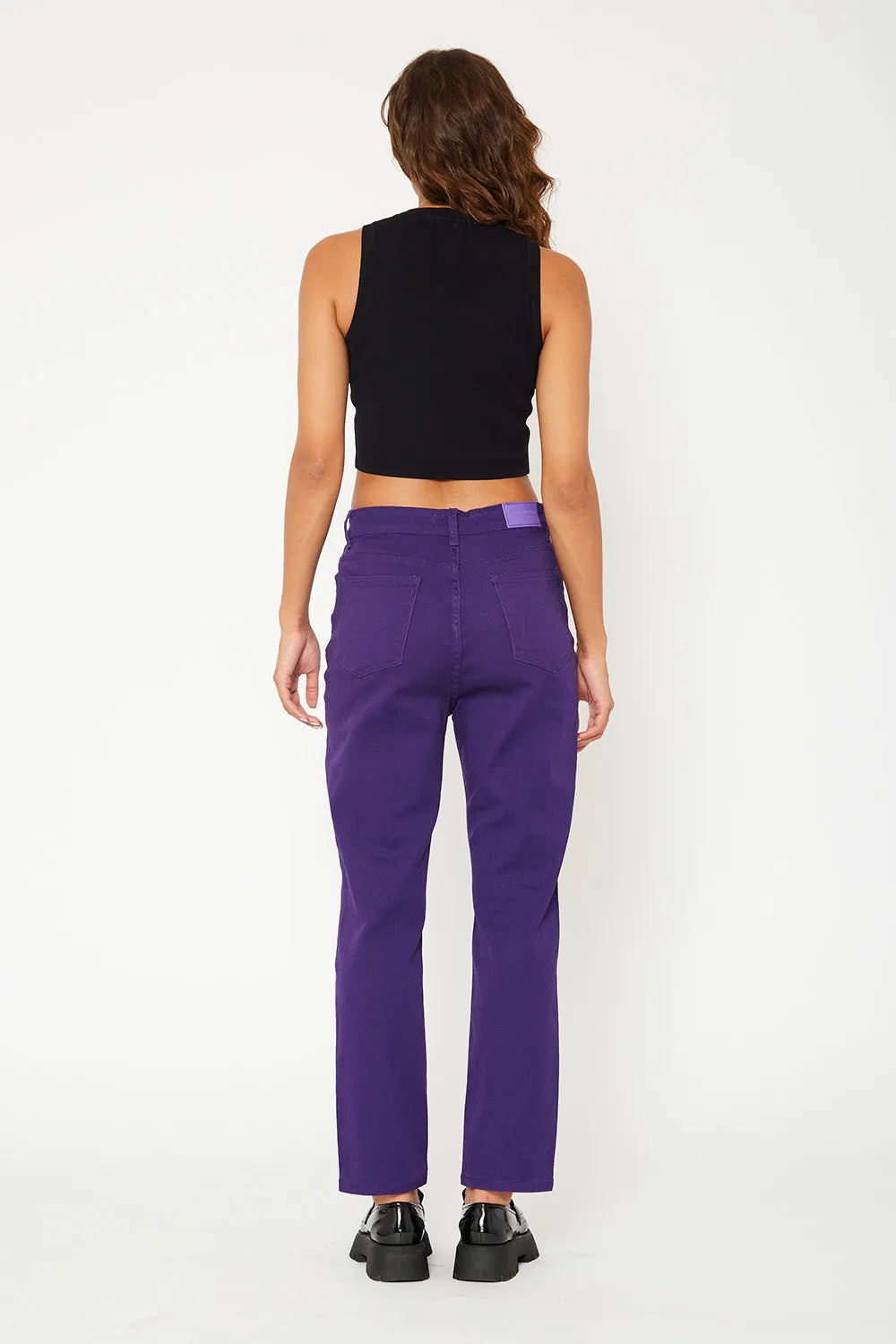 Super high-rise color pants