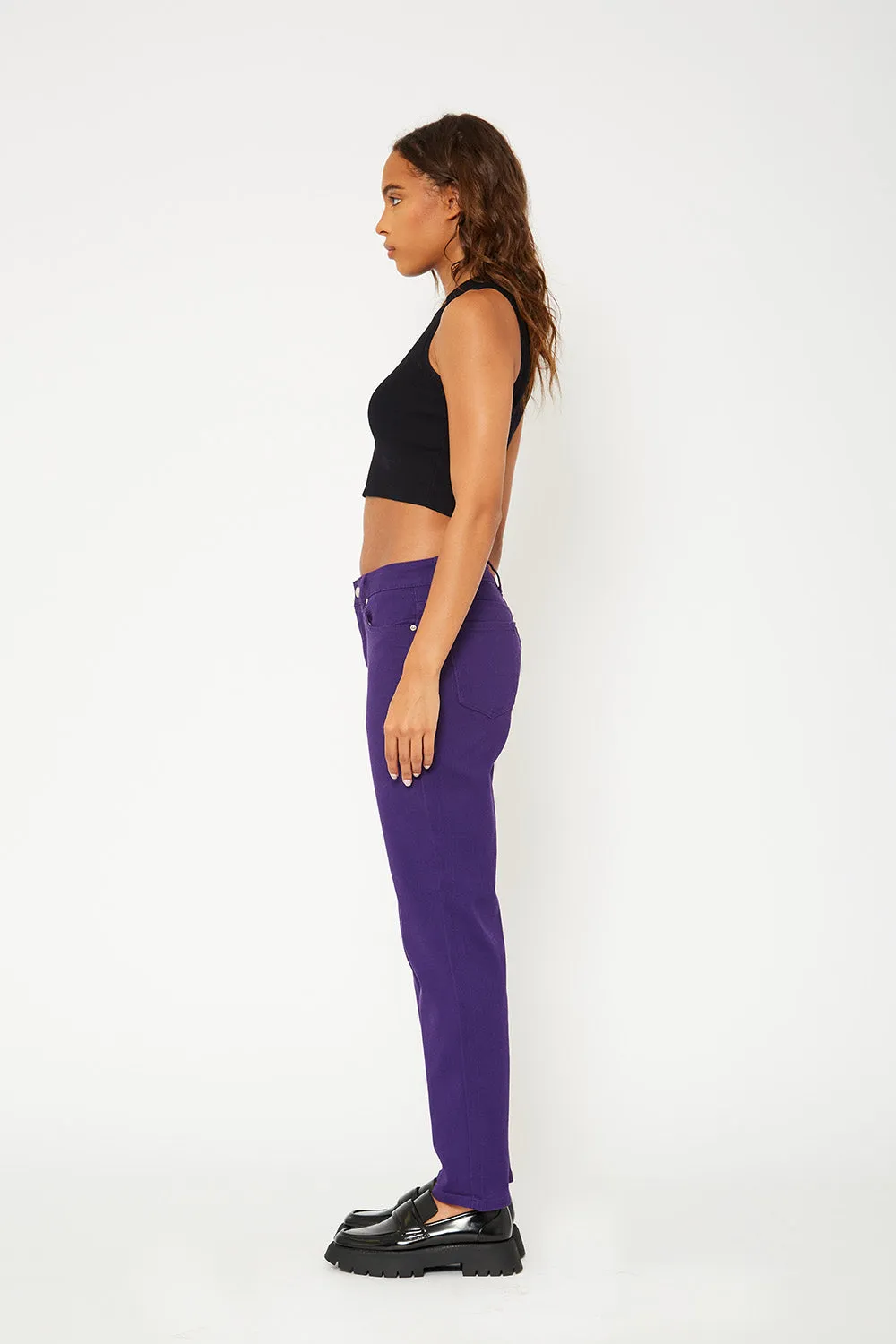 Super high-rise color pants